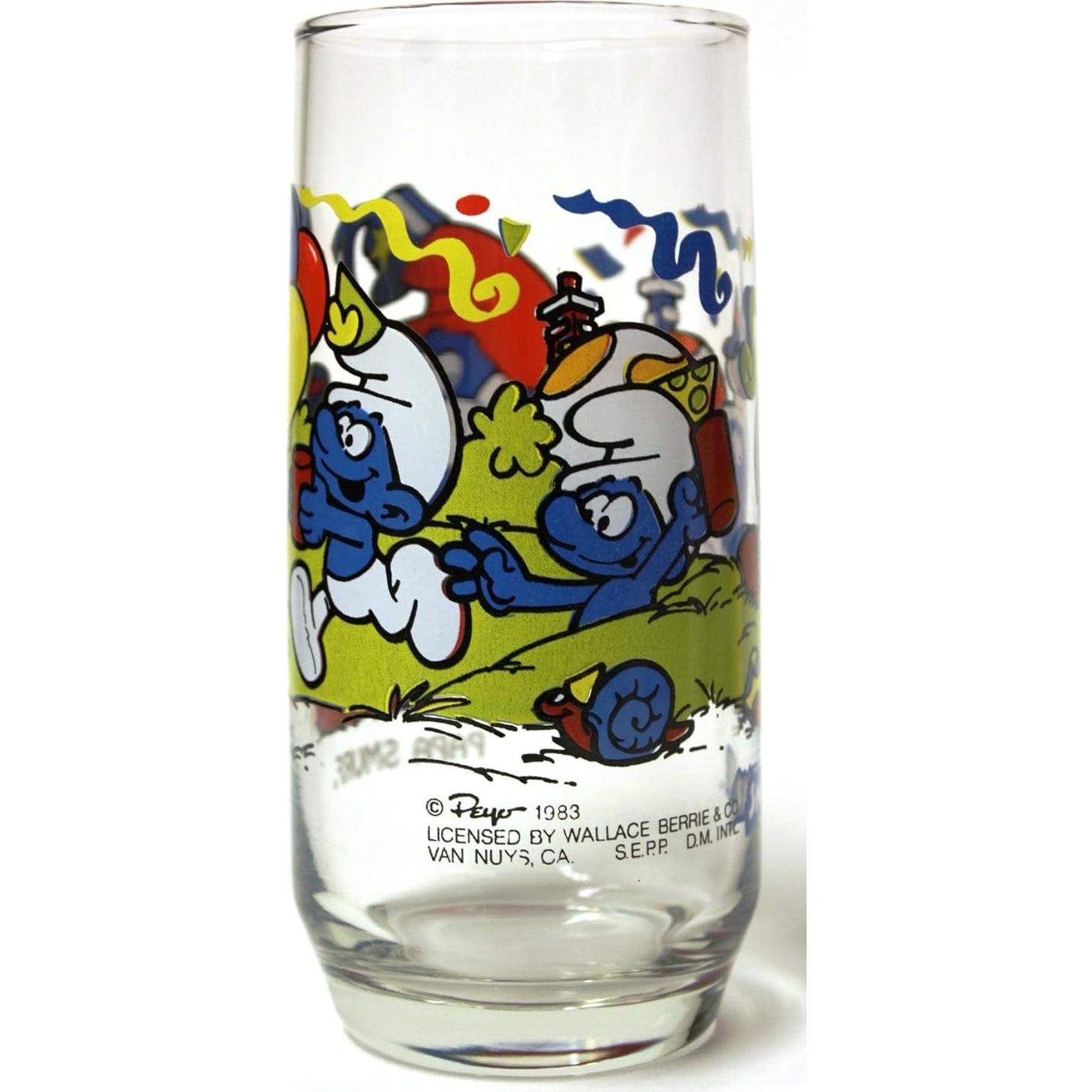 Vaso Vintage Papa Pitufo 1983 Azul Reutilizable