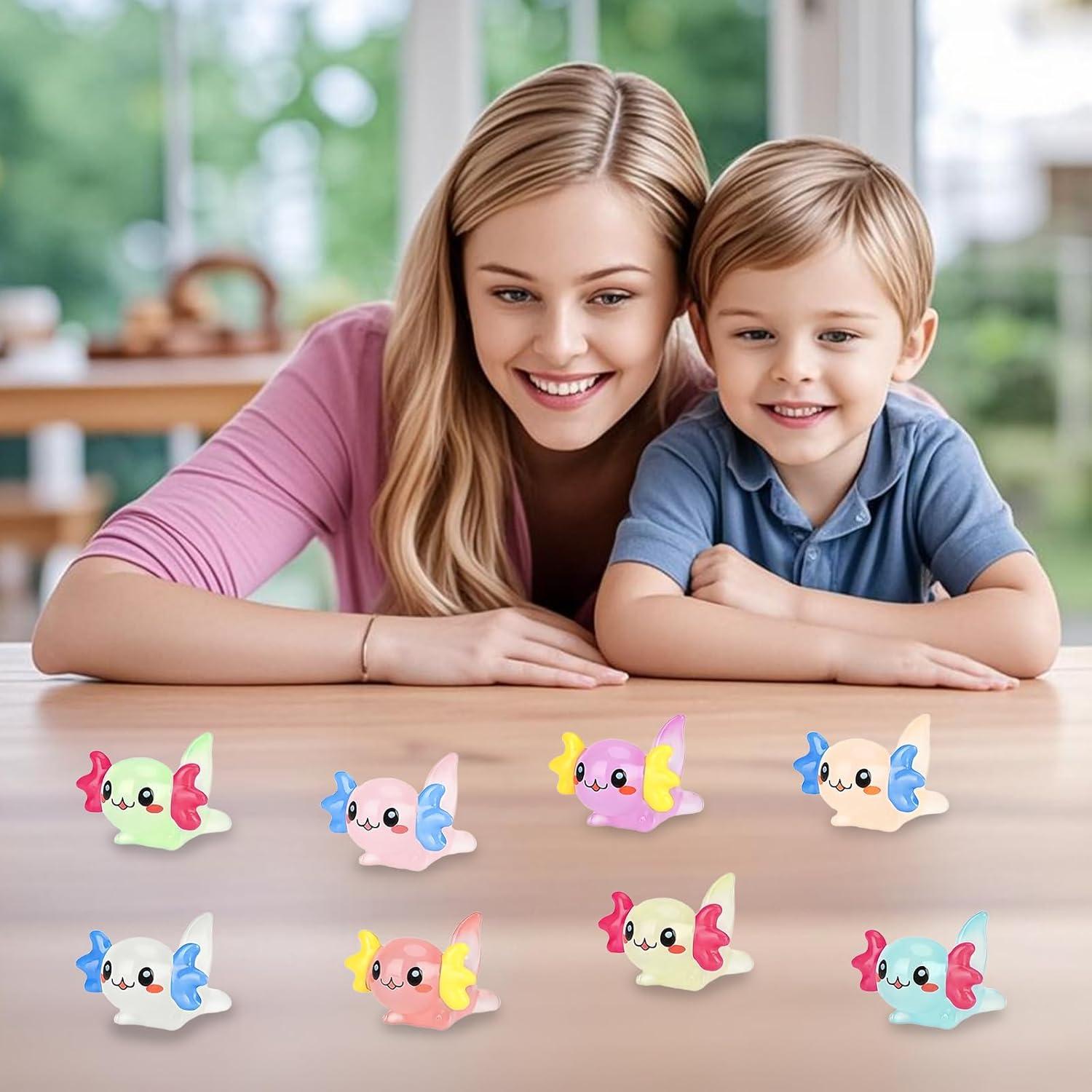 40 Figuras de Axolotls Luminosa de Resina para Decoración