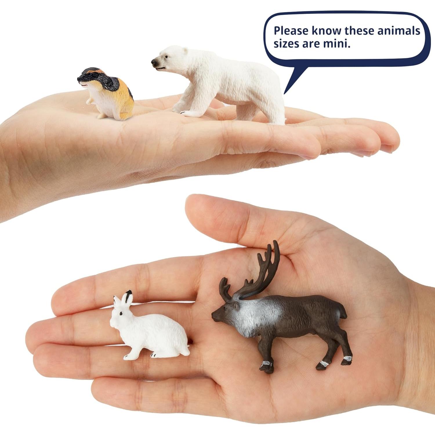 Toymany 14PCS Figuras Mini Animales Árticos Juguetes Educativos