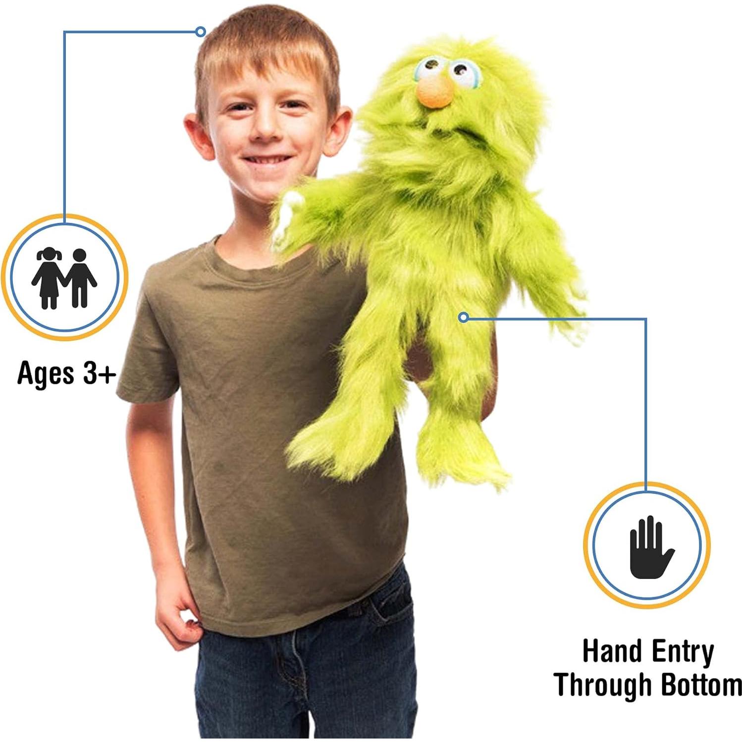 Títere de Mano Monstruo Verde Silly Puppets 35.56 cm