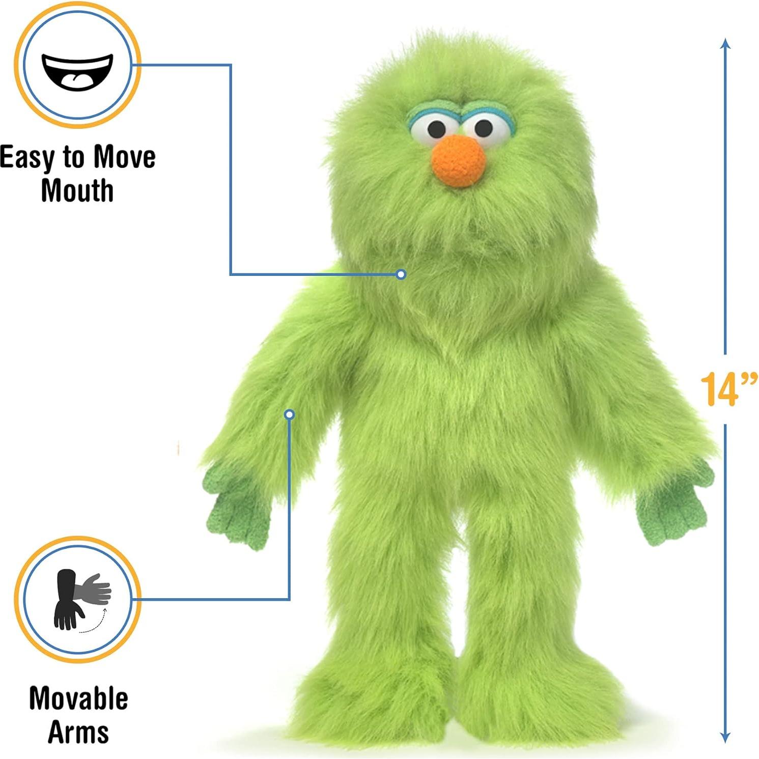 Títere de Mano Monstruo Verde Silly Puppets 35.56 cm