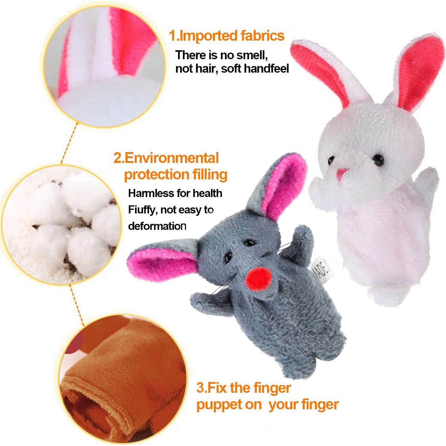 Juego de 12 Marionetas de Dedos WESJOY para Niños 3+ Años