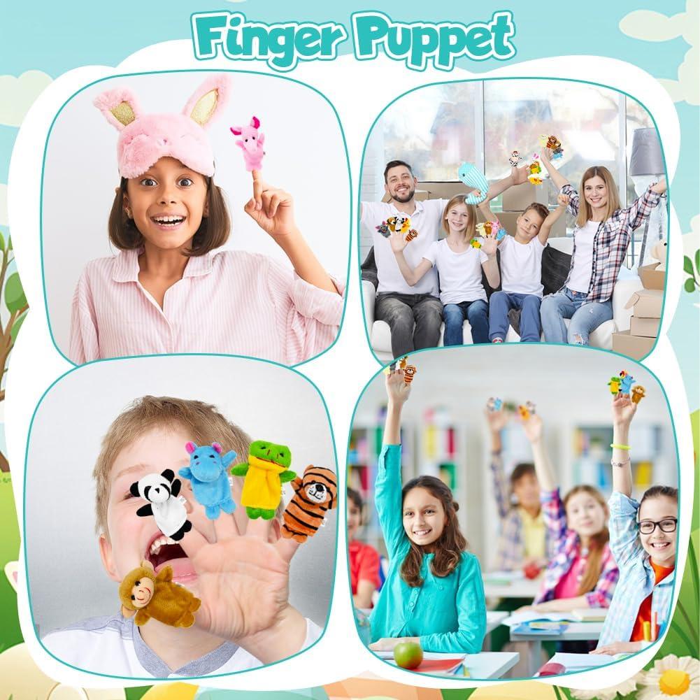 Juego de 12 Marionetas de Dedos WESJOY para Niños 3+ Años