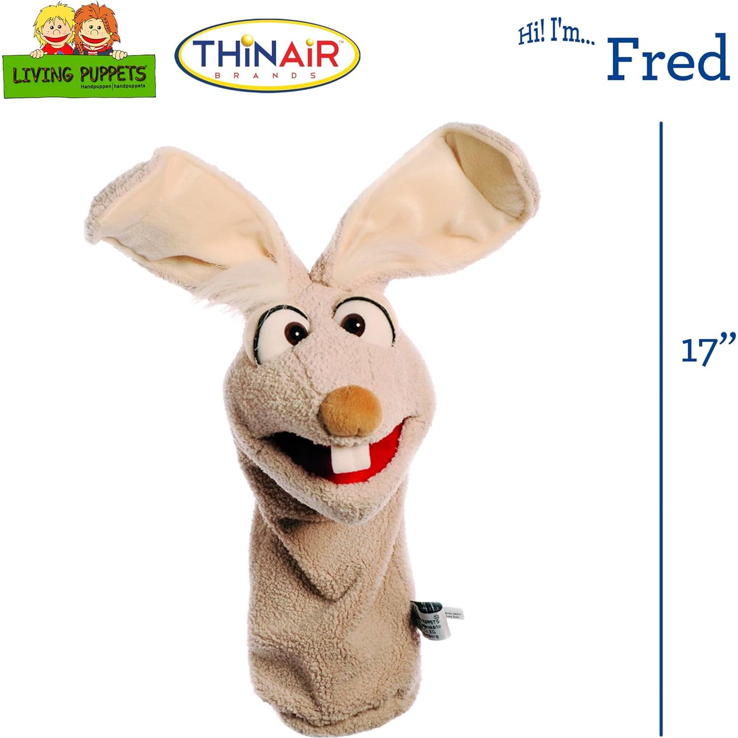 Marioneta de Mano Fred El Conejo 43 cm - Hecha a Mano Alemania