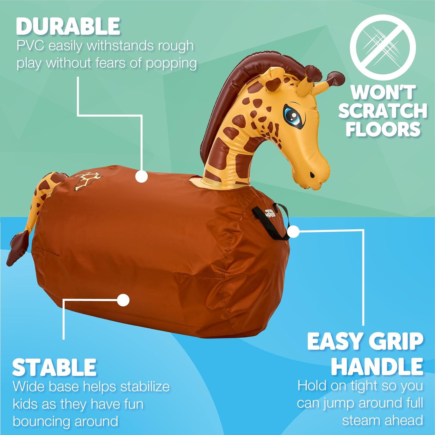 Saltador Inflable WADDLE Jirafa Amarilla 113 kg 5+ años