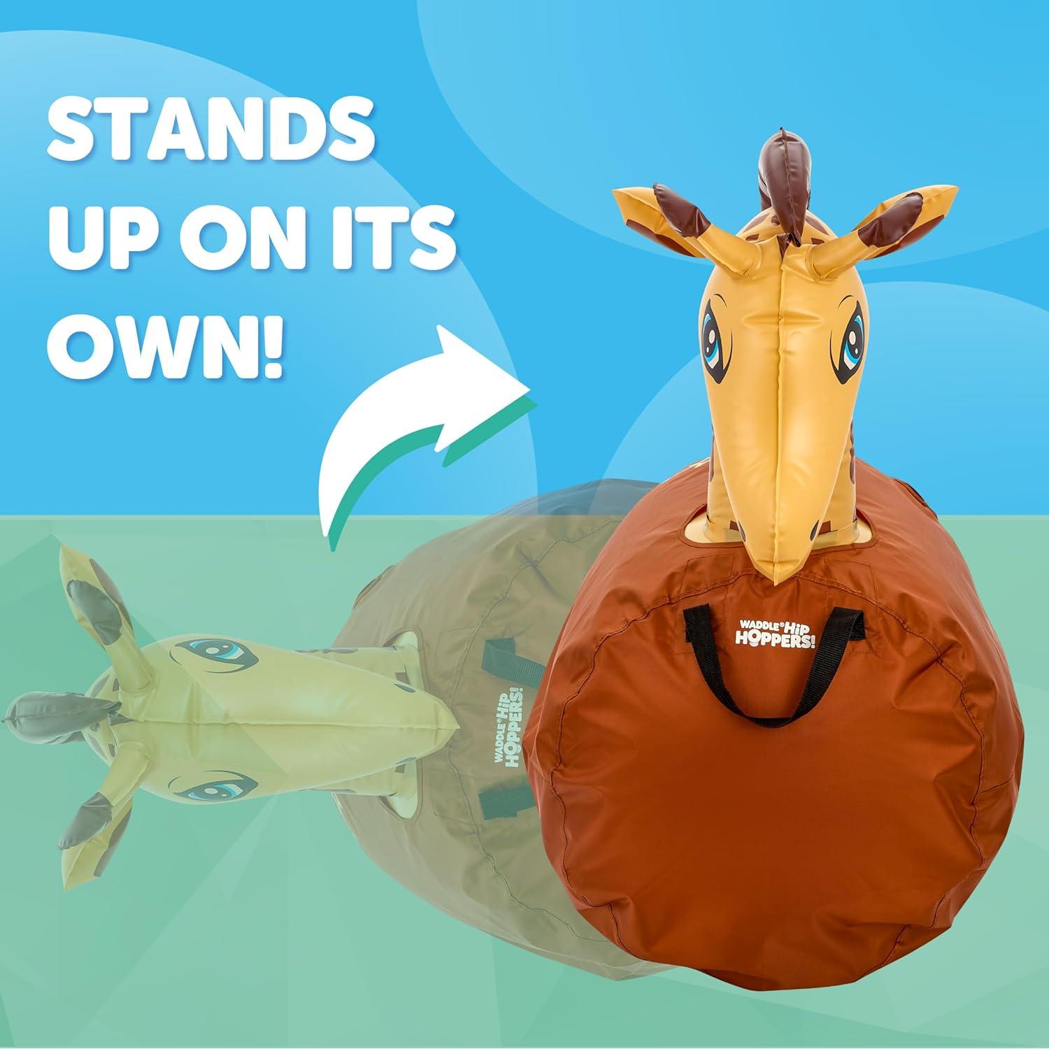 Saltador Inflable WADDLE Jirafa Amarilla 113 kg 5+ años
