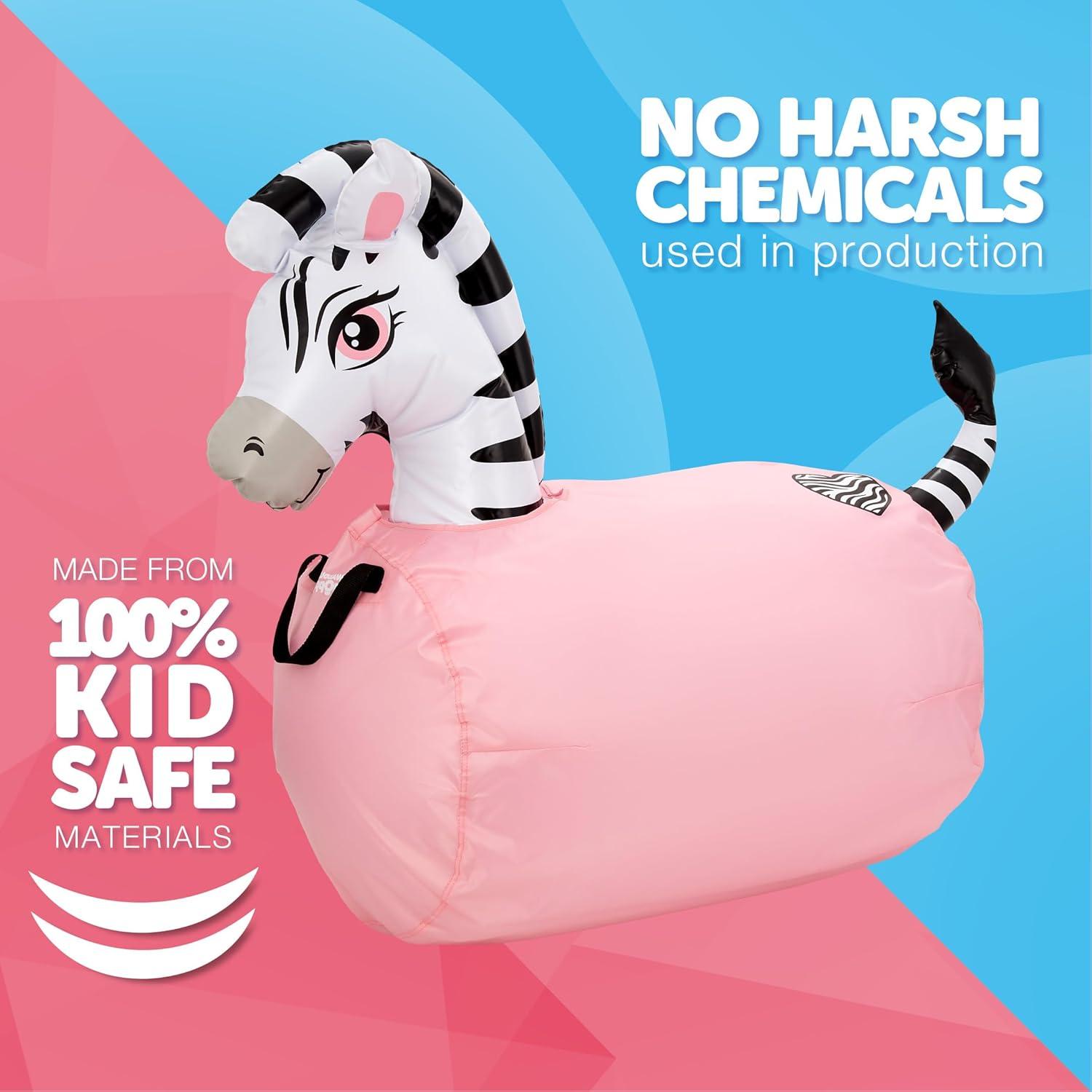 Saltarín Inflable WADDLE Cebra Negra 113 kg para Niños 5+