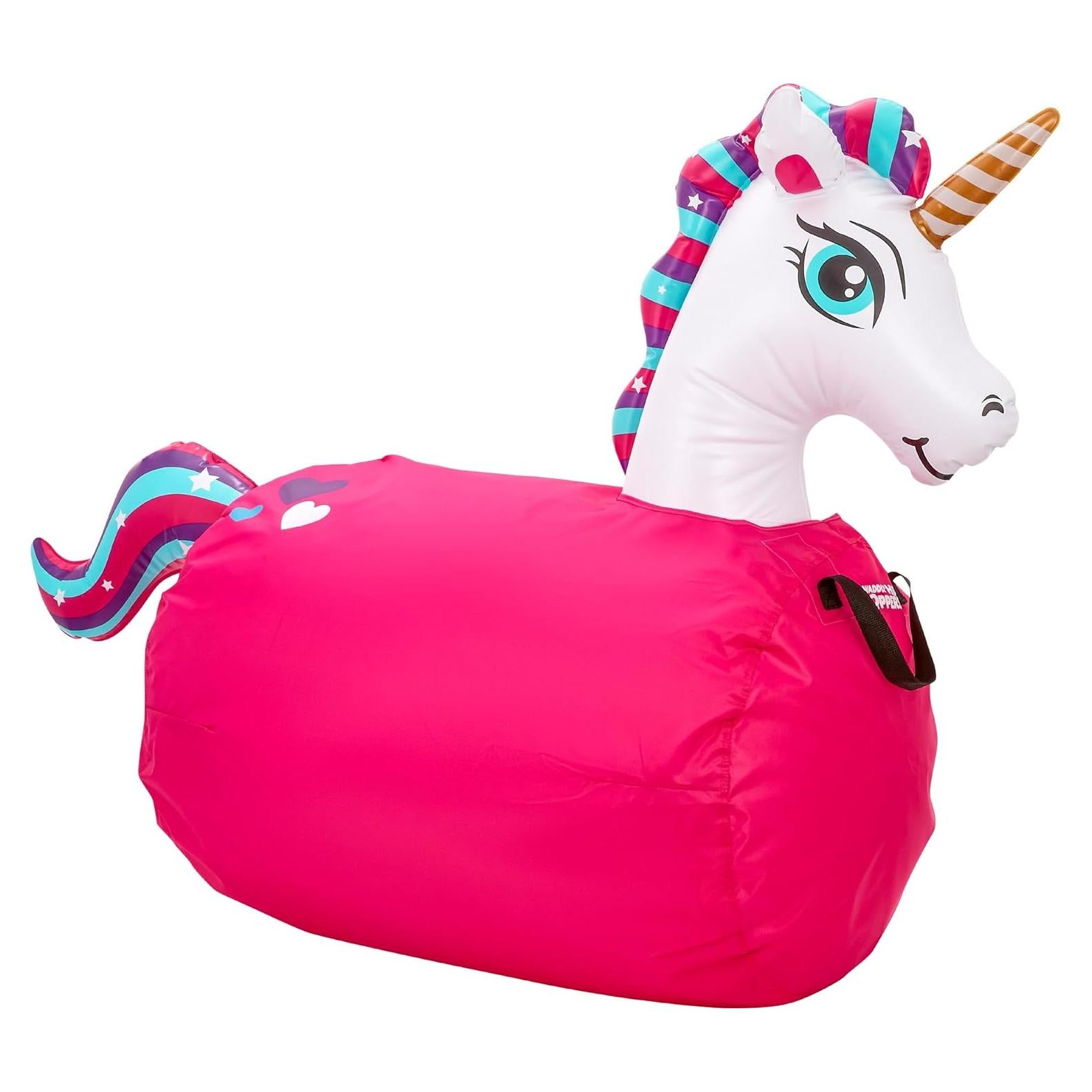 Saltador Inflable Waddle Grande Unicornio Rosa 121x48x92cm
