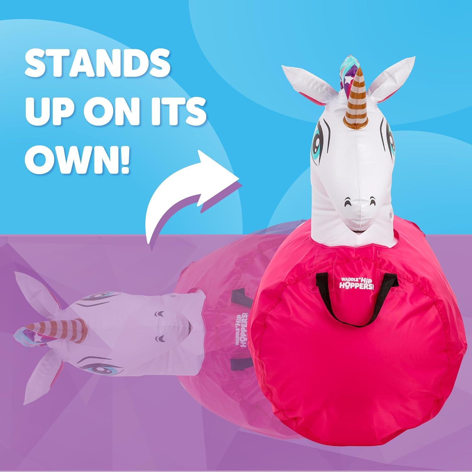 Saltador Inflable Waddle Grande Unicornio Rosa 121x48x92cm