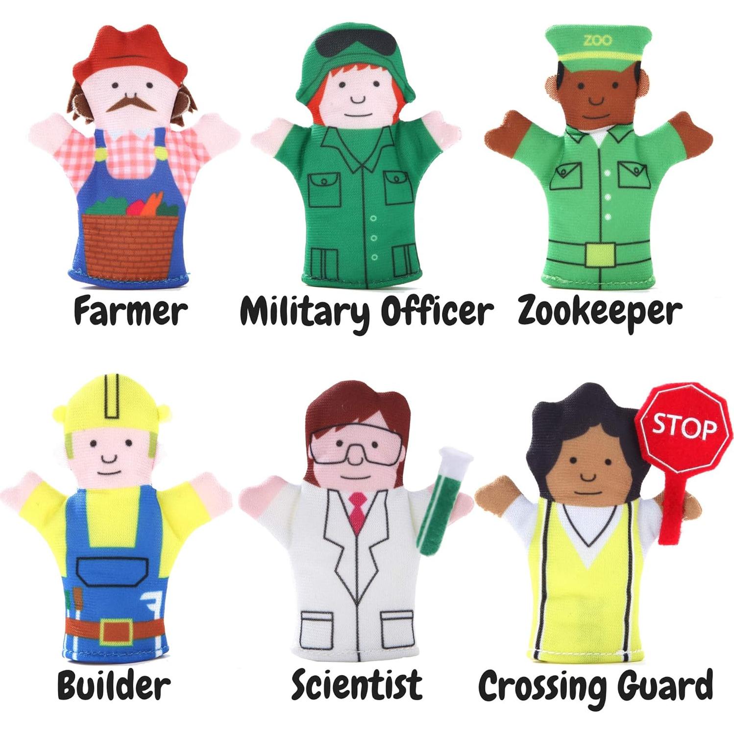 Conjunto de Títeres de Dedo Happy Helpers - 12 Piezas Educativas