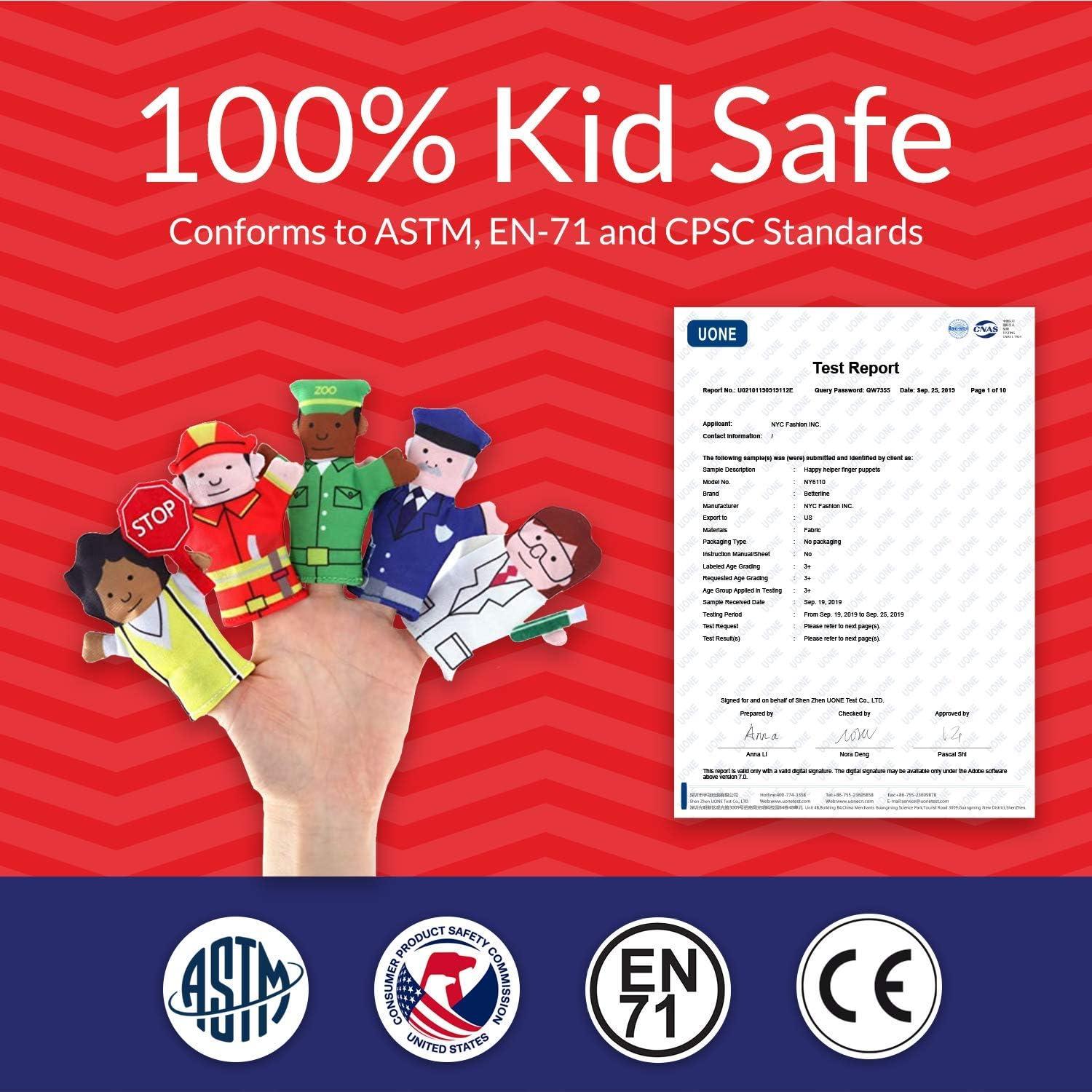 Conjunto de Títeres de Dedo Happy Helpers - 12 Piezas Educativas