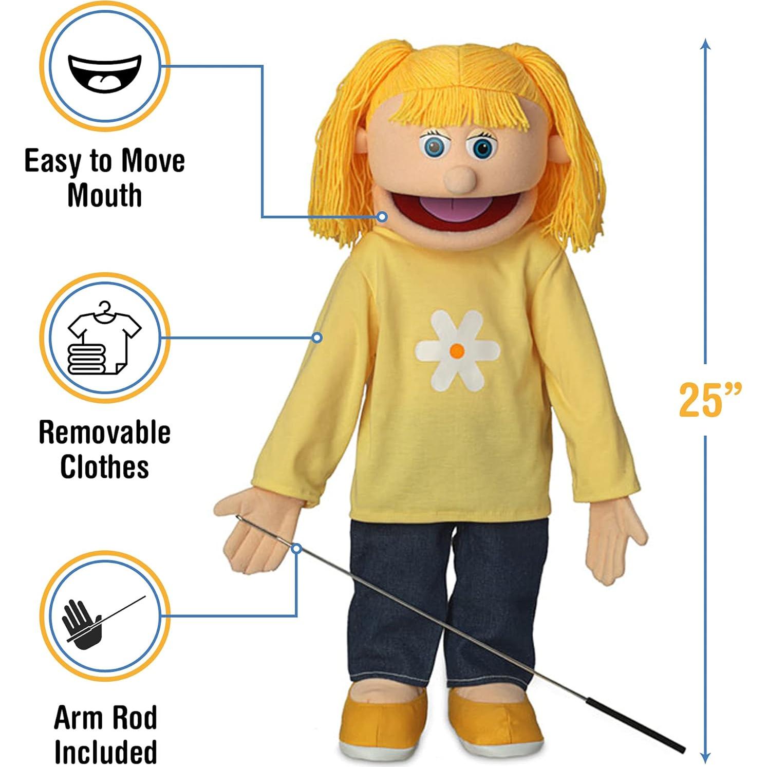 Marioneta de Ventrílocuo Silly Puppets 63.5 cm Chica Durazno