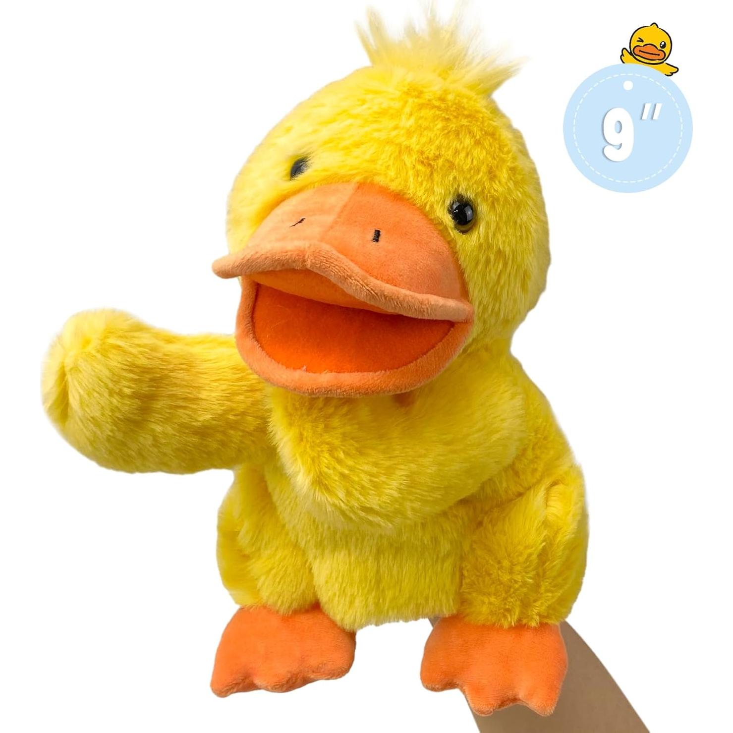 Títere de mano pato Okegztoa 22.86 cm para niños y adultos