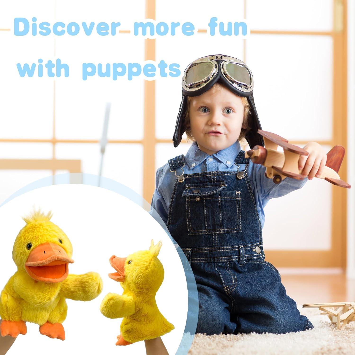 Títere de mano pato Okegztoa 22.86 cm para niños y adultos