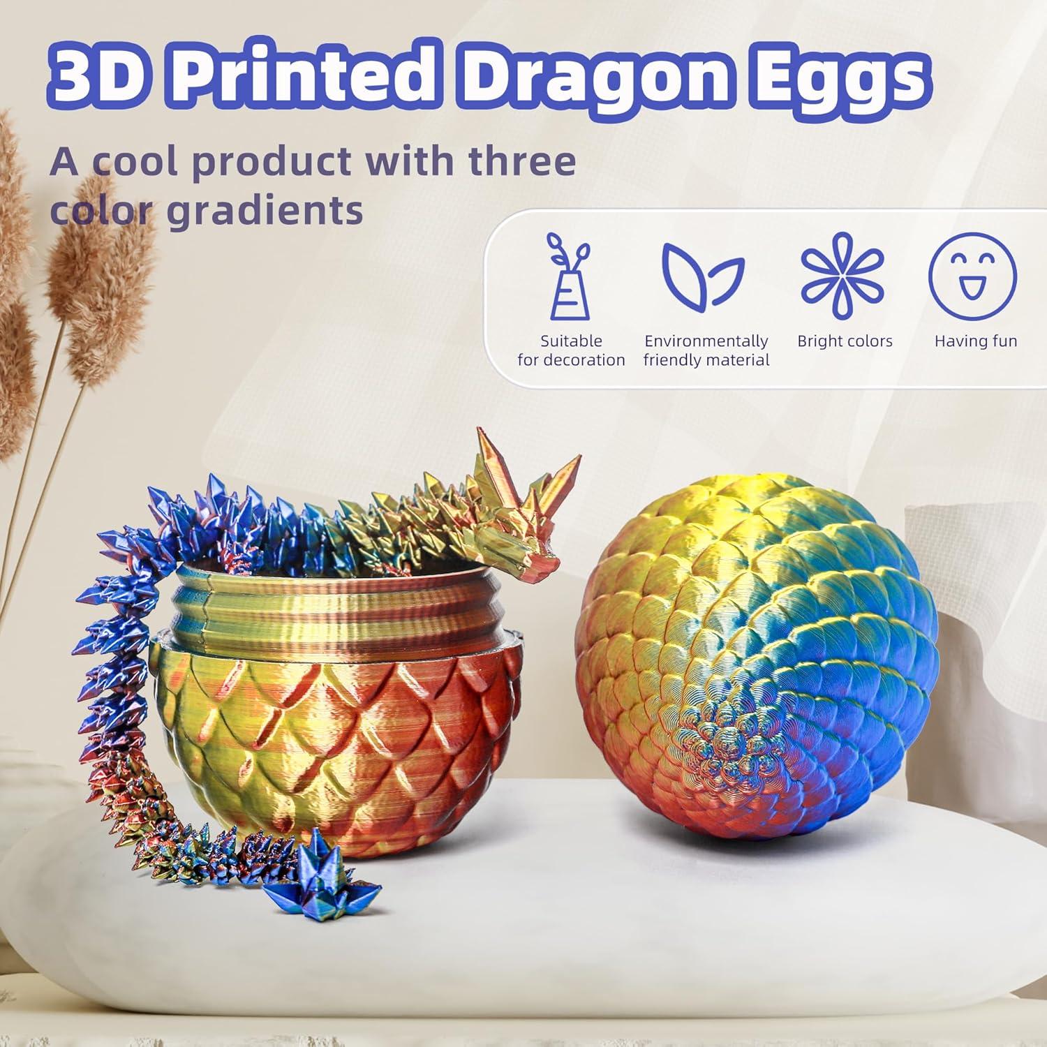 Huevo de Dragón 3D Flavery con Dragón de Cristal 30,48 cm