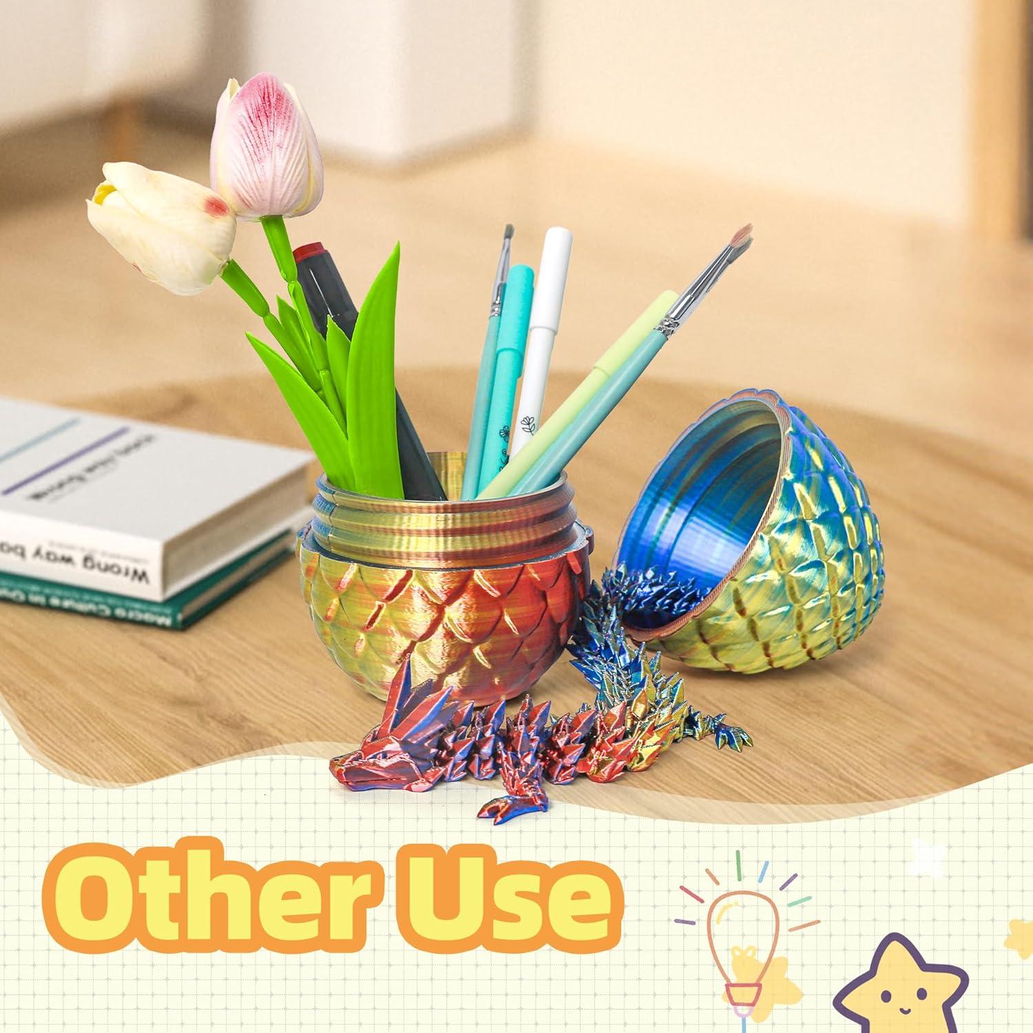 Huevo de Dragón 3D Flavery con Dragón de Cristal 30,48 cm