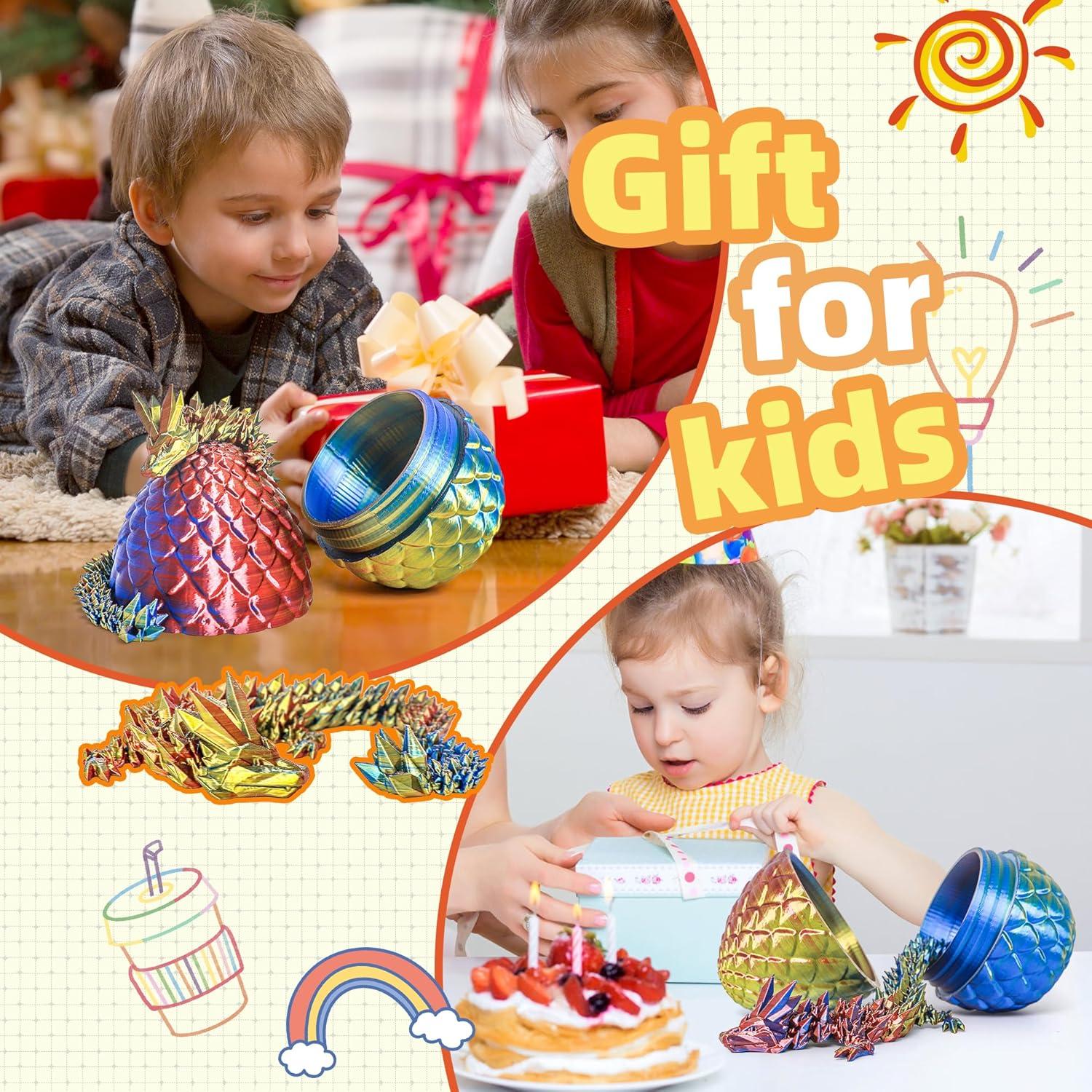 Huevo de Dragón 3D Flavery con Dragón de Cristal 30,48 cm