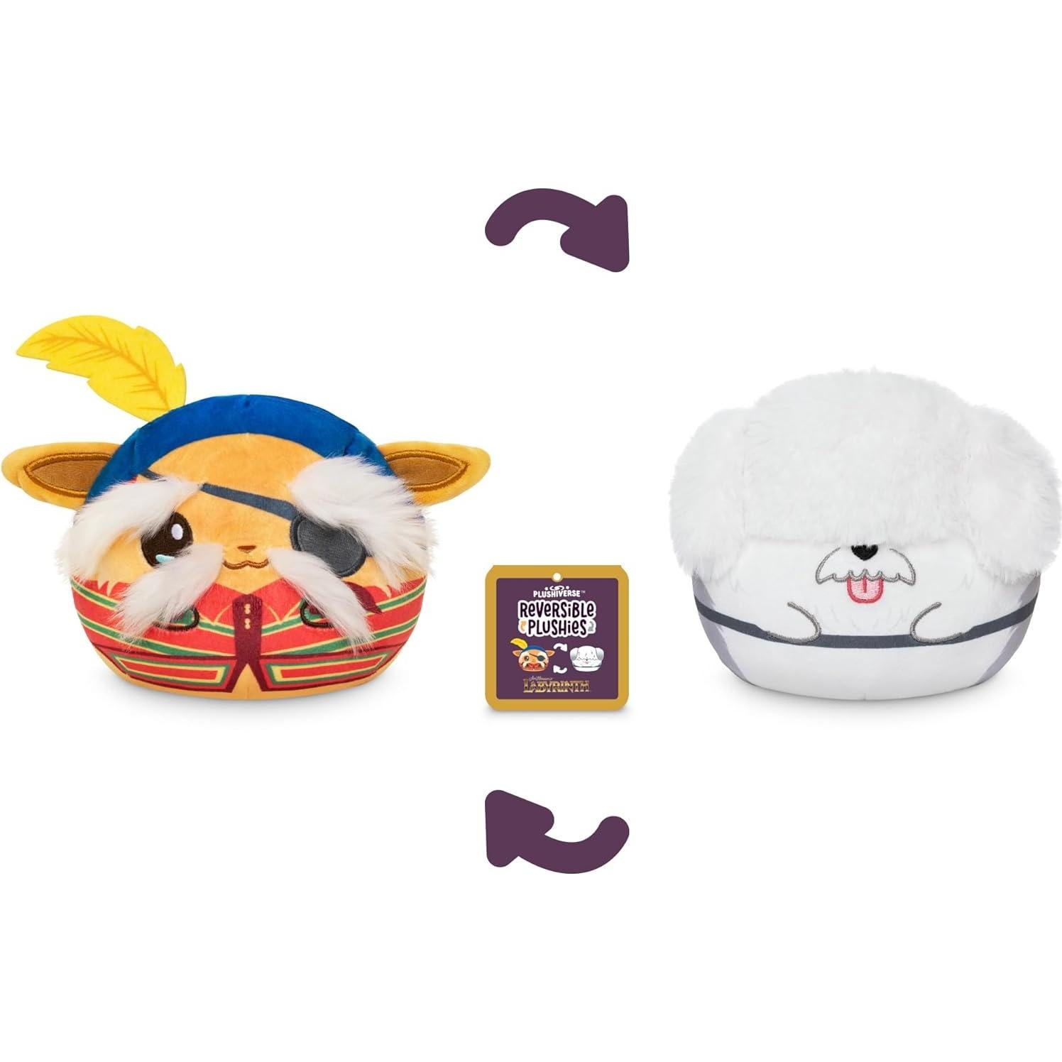 Peluche Reversible TeeTurtle Sir Didymus y Ambrosius 10 cm