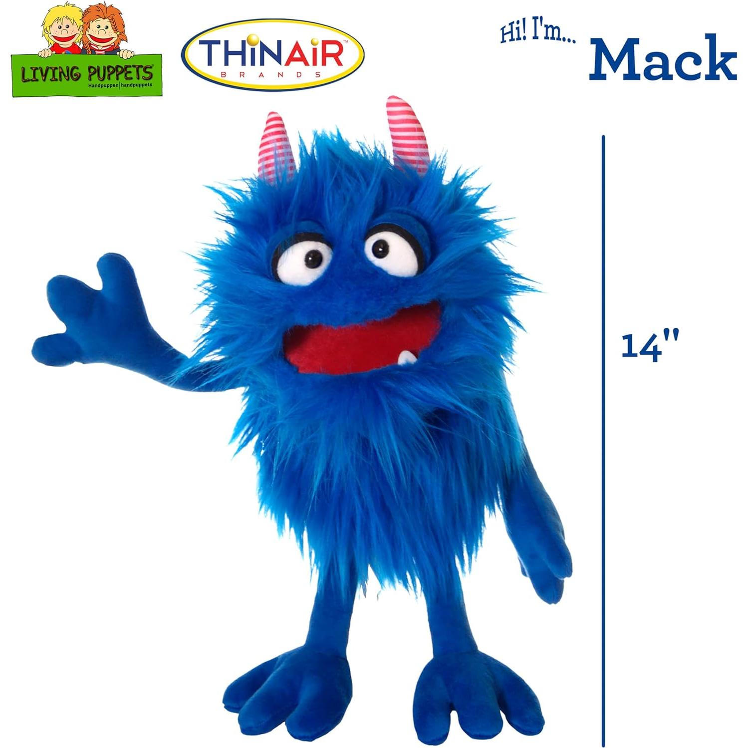 Títere de Peluche Mack El Monstruo Amistoso 35 cm - Thin Air Brands