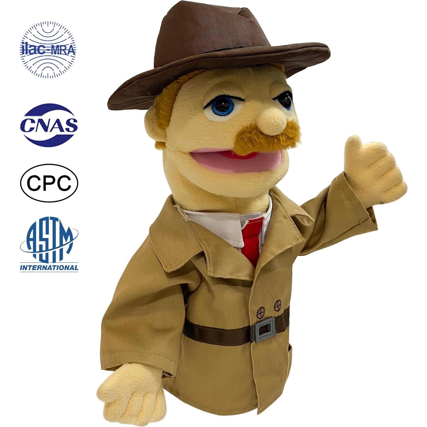 Títere de Ventrílocuo Okegztoa 40.64 cm Detective para Niños