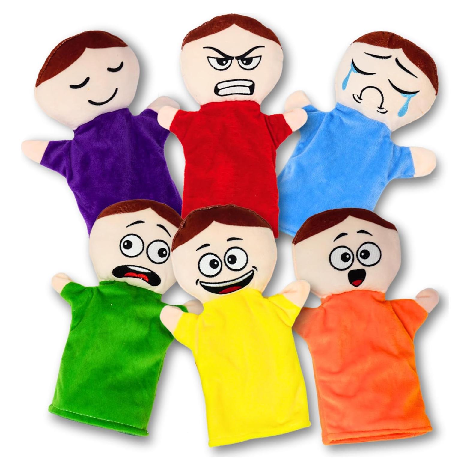 Títeres de Mano 4E's para Niños - Paquete de 6 Emociones