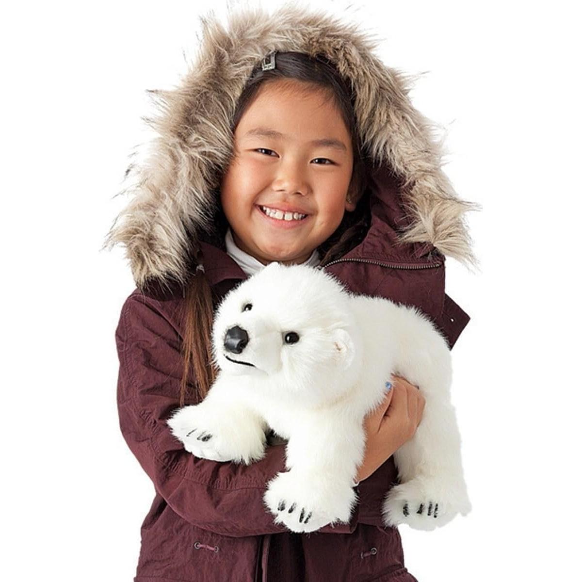 Títere de Mano Cachorro Oso Polar Folkmanis 35.6cm