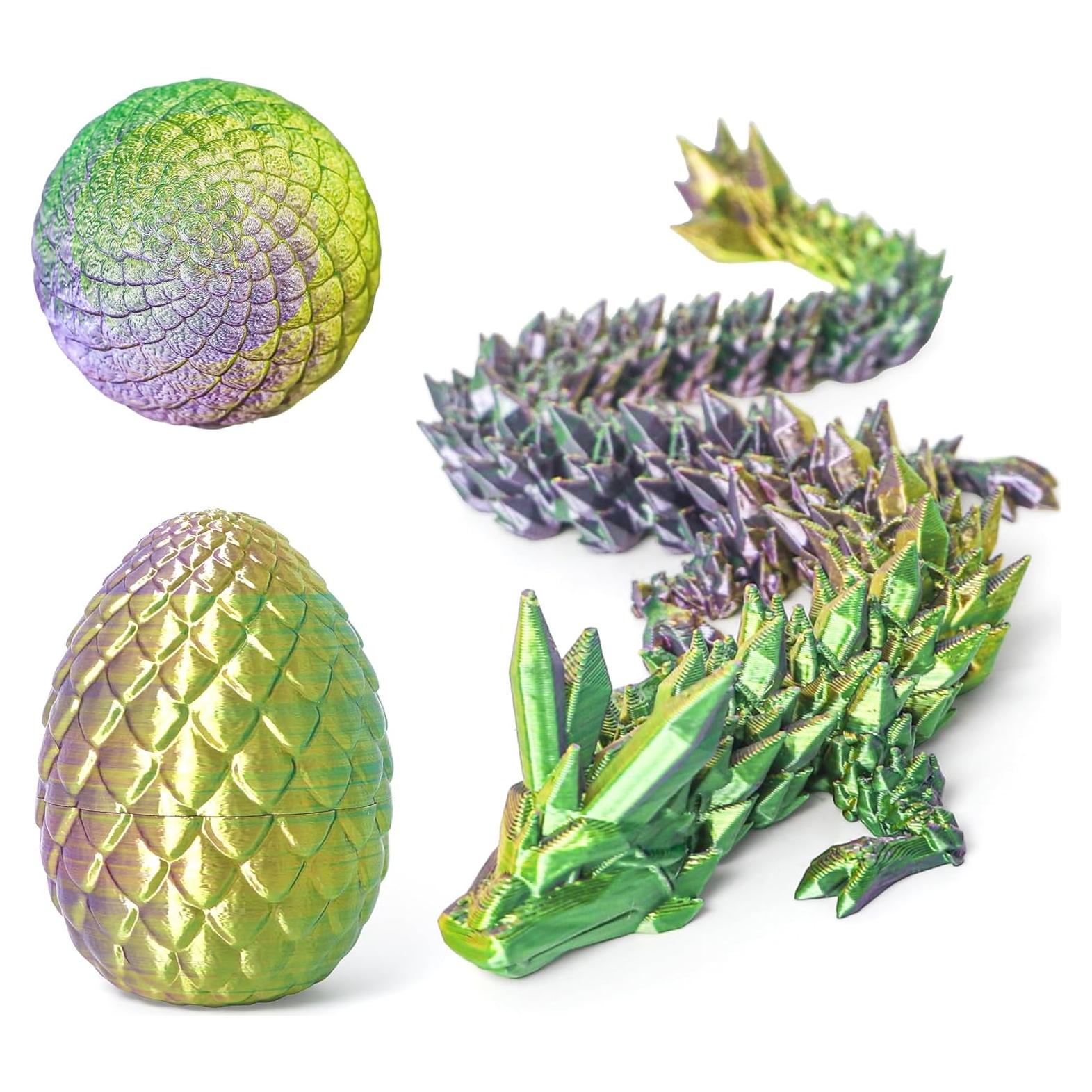 Huevo Dragón Tricolor Flavery con Dragón de Cristal 30 cm