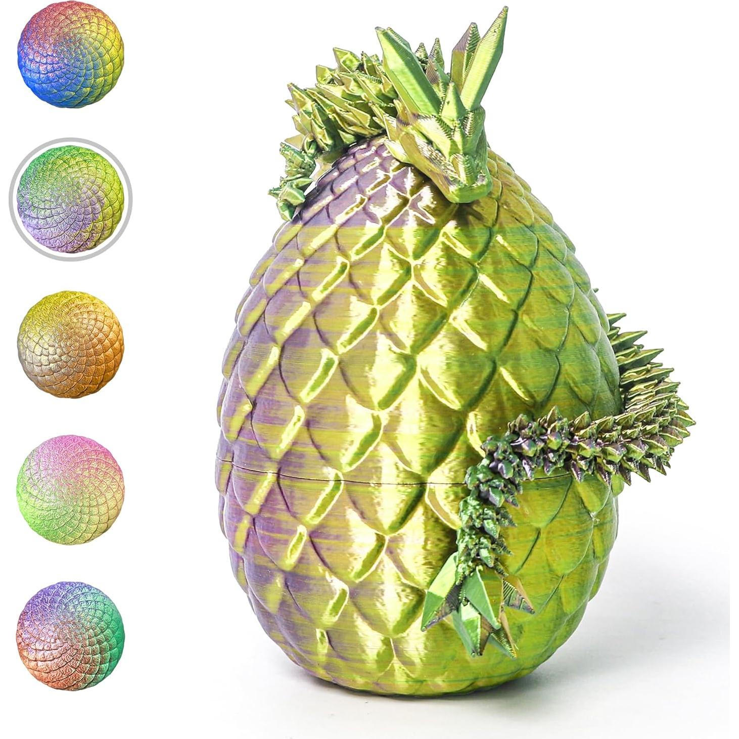 Huevo Dragón Tricolor Flavery con Dragón de Cristal 30 cm