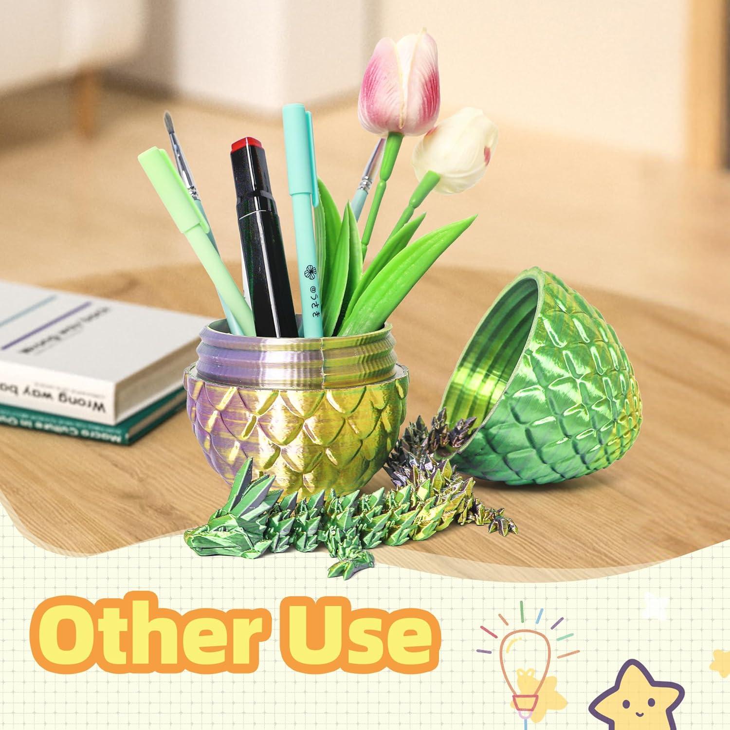 Huevo Dragón Tricolor Flavery con Dragón de Cristal 30 cm