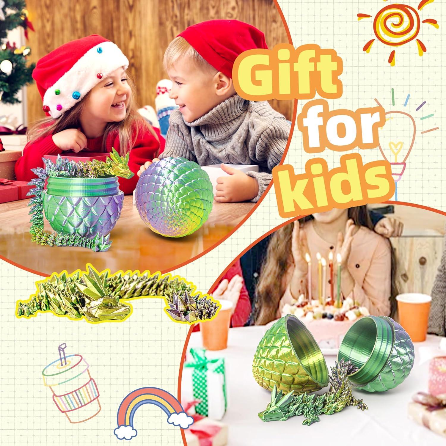 Huevo Dragón Tricolor Flavery con Dragón de Cristal 30 cm