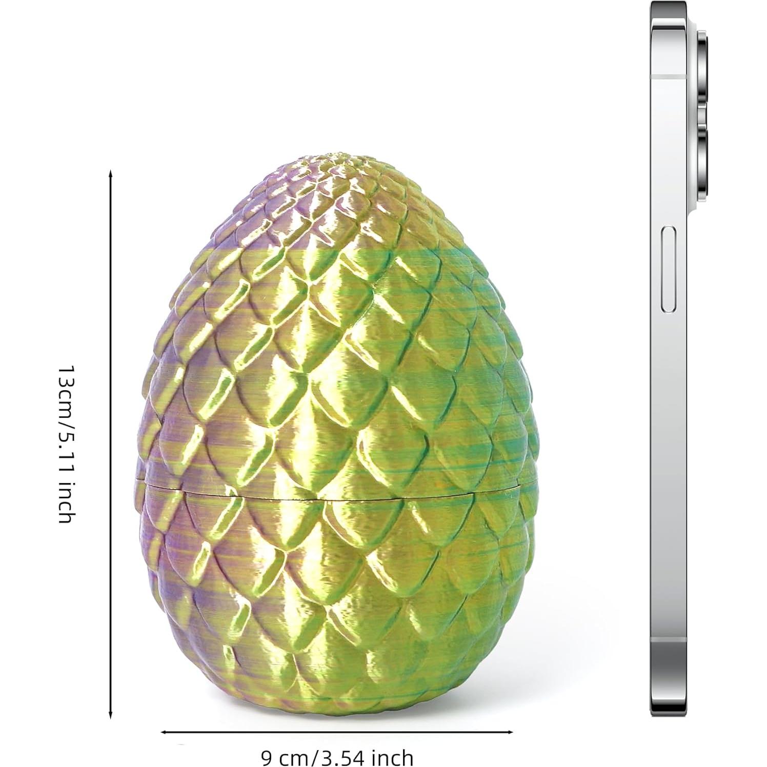 Huevo Dragón Tricolor Flavery con Dragón de Cristal 30 cm