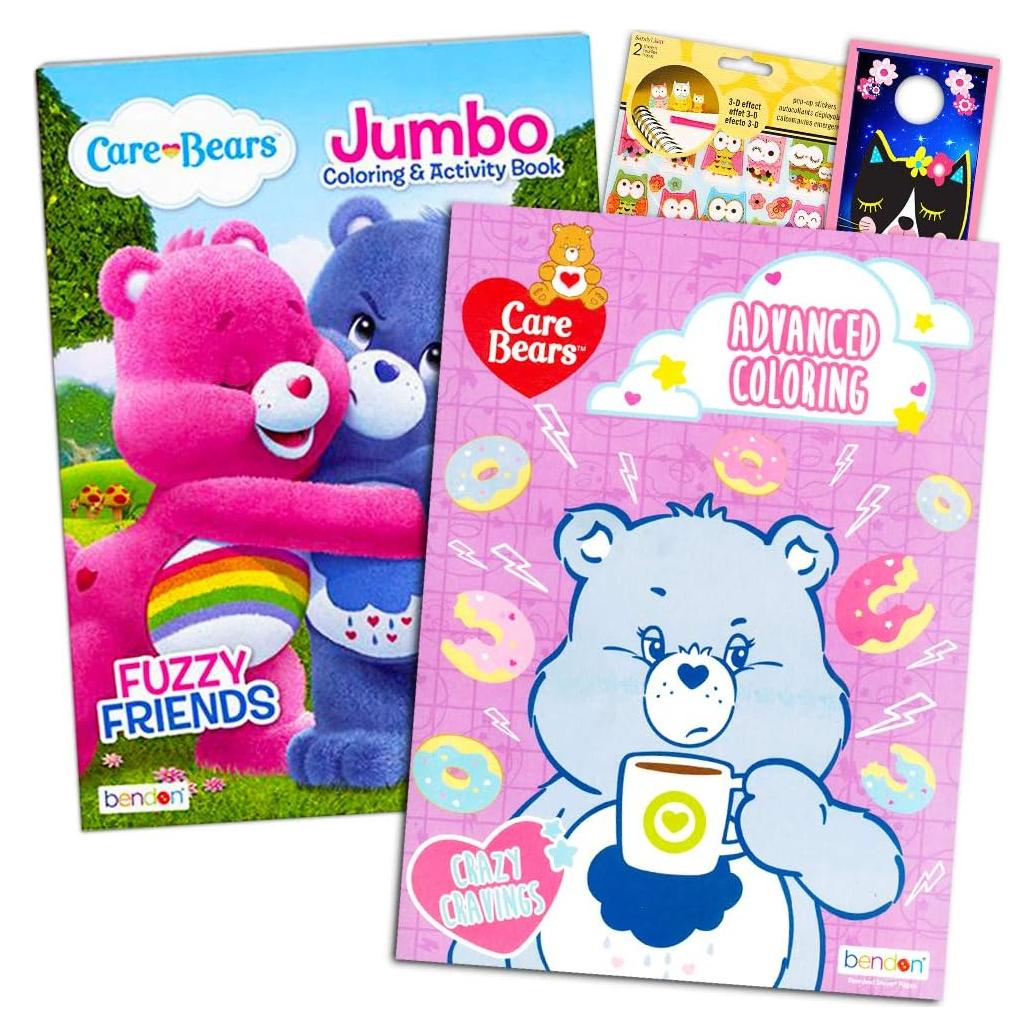 Set de Libros para Colorear Care Bears - 2 Jumbo + Stickers