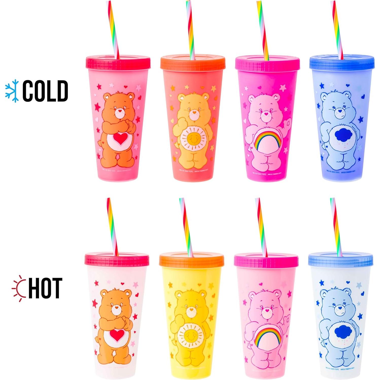 Tazas de plástico que cambian de color Care Bears 4 Pack 720 ml