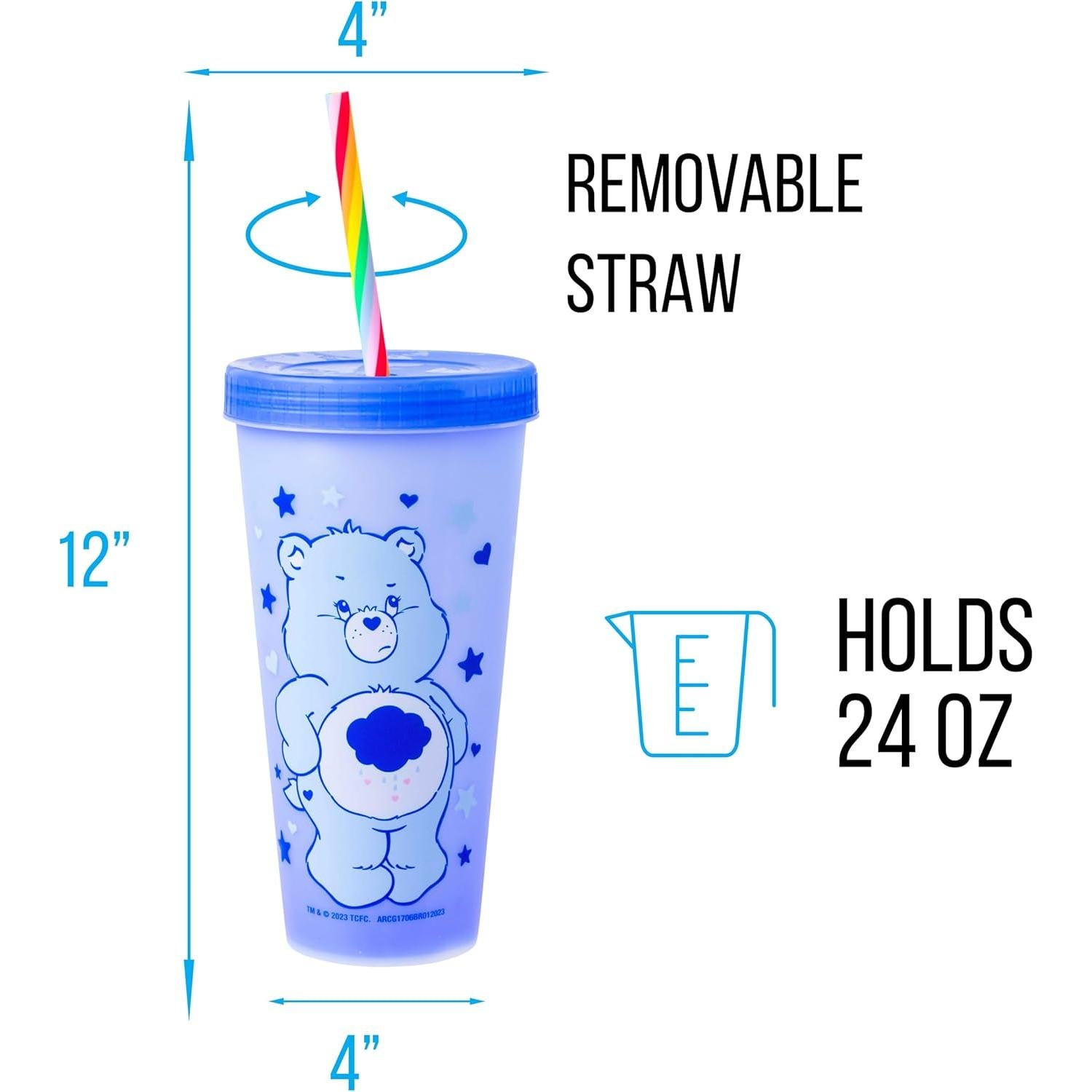 Tazas de plástico que cambian de color Care Bears 4 Pack 720 ml