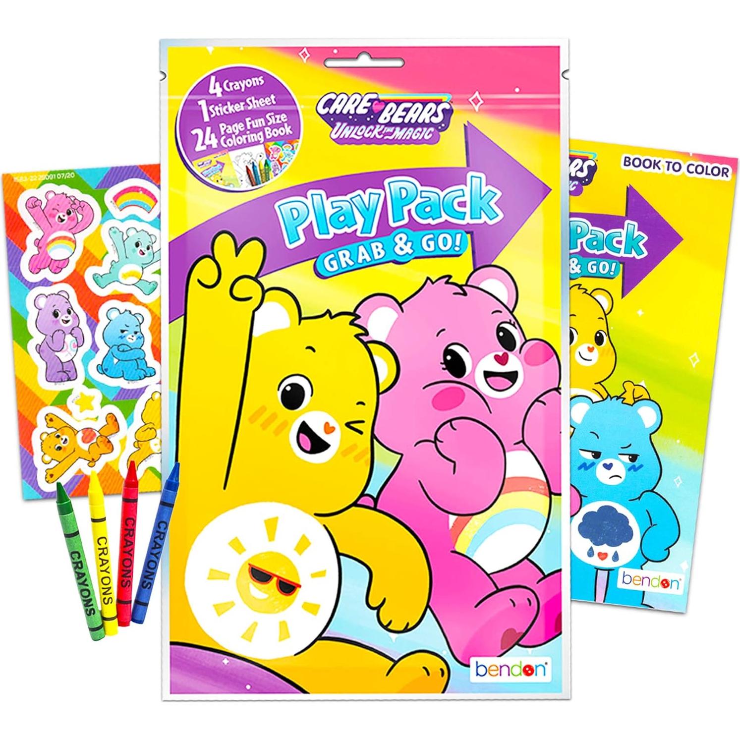 Conjunto de Fiesta Care Bears - 12 Paquetes con Stickers y Libros