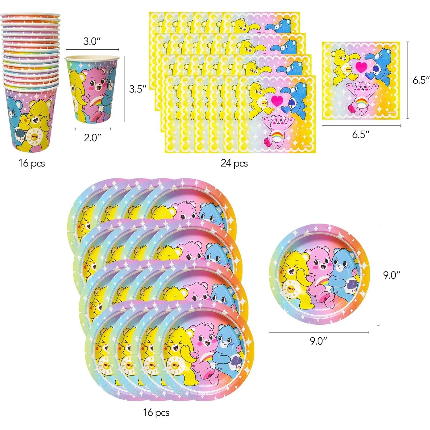 Kit de Decoración de Cumpleaños Care Bears 58 Piezas H.E.R.