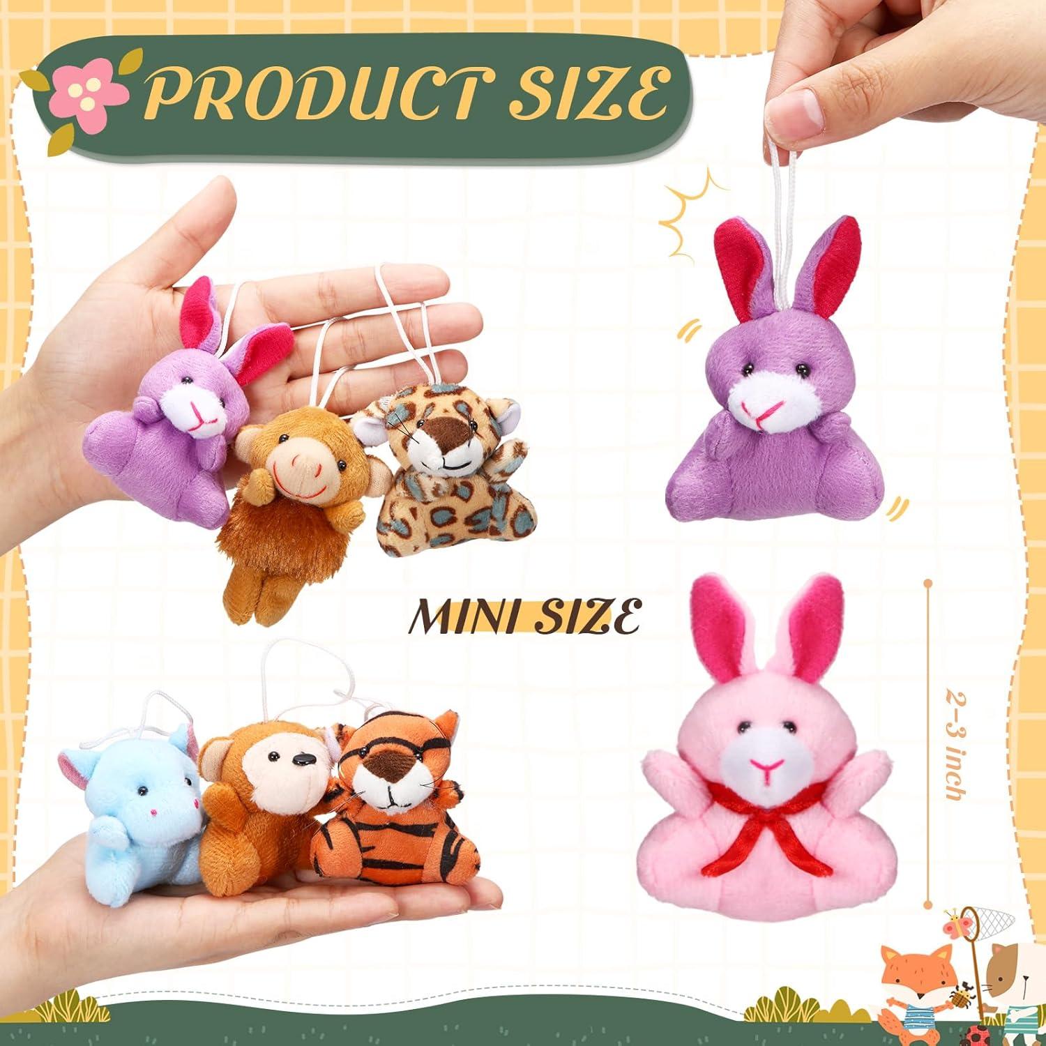 500 Mini Animales de Peluche Hungdao 7 cm para Fiesta y Regalos