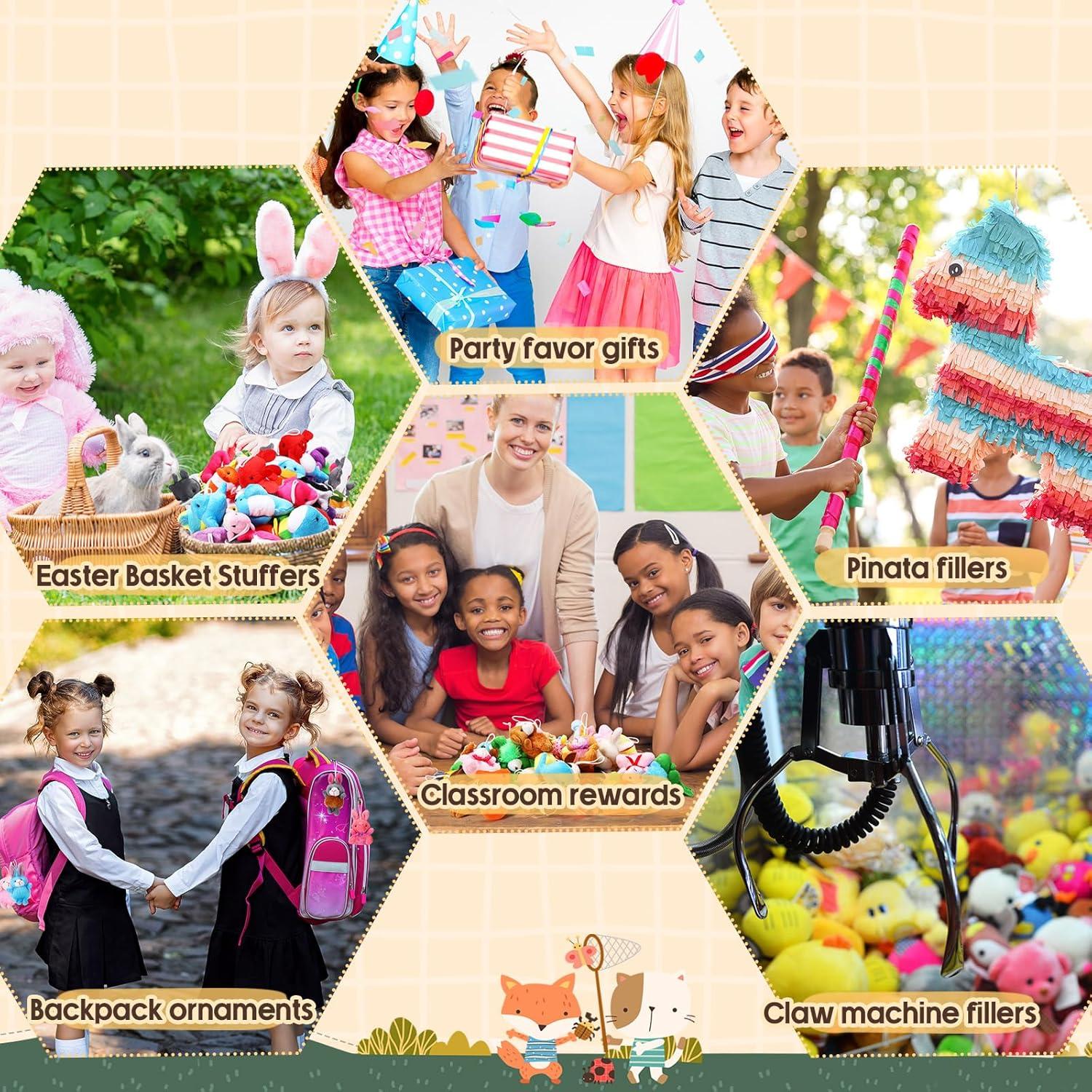 500 Mini Animales de Peluche Hungdao 7 cm para Fiesta y Regalos