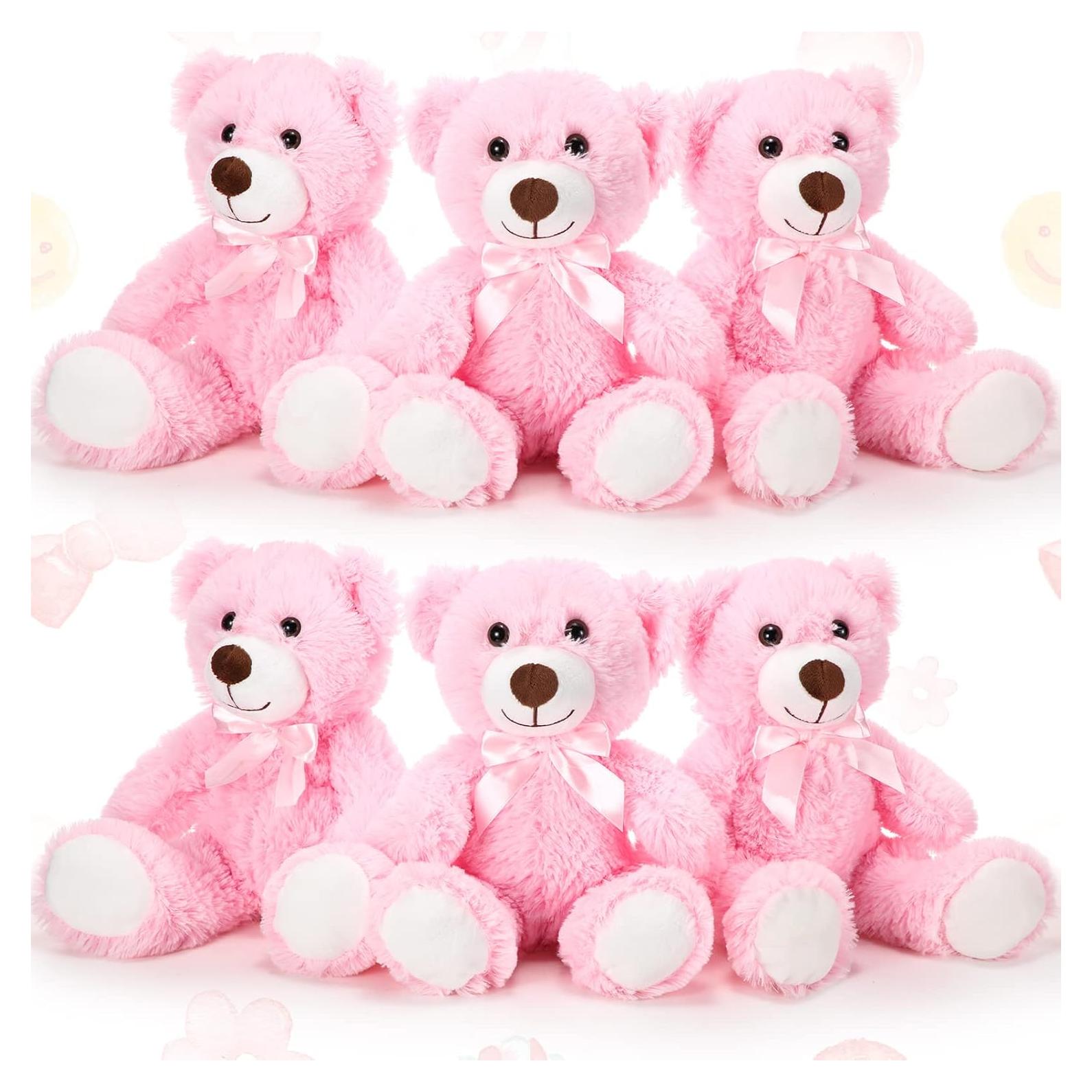 Ositos de Peluche Aoriher 6 Piezas Rosa 35 cm Suaves