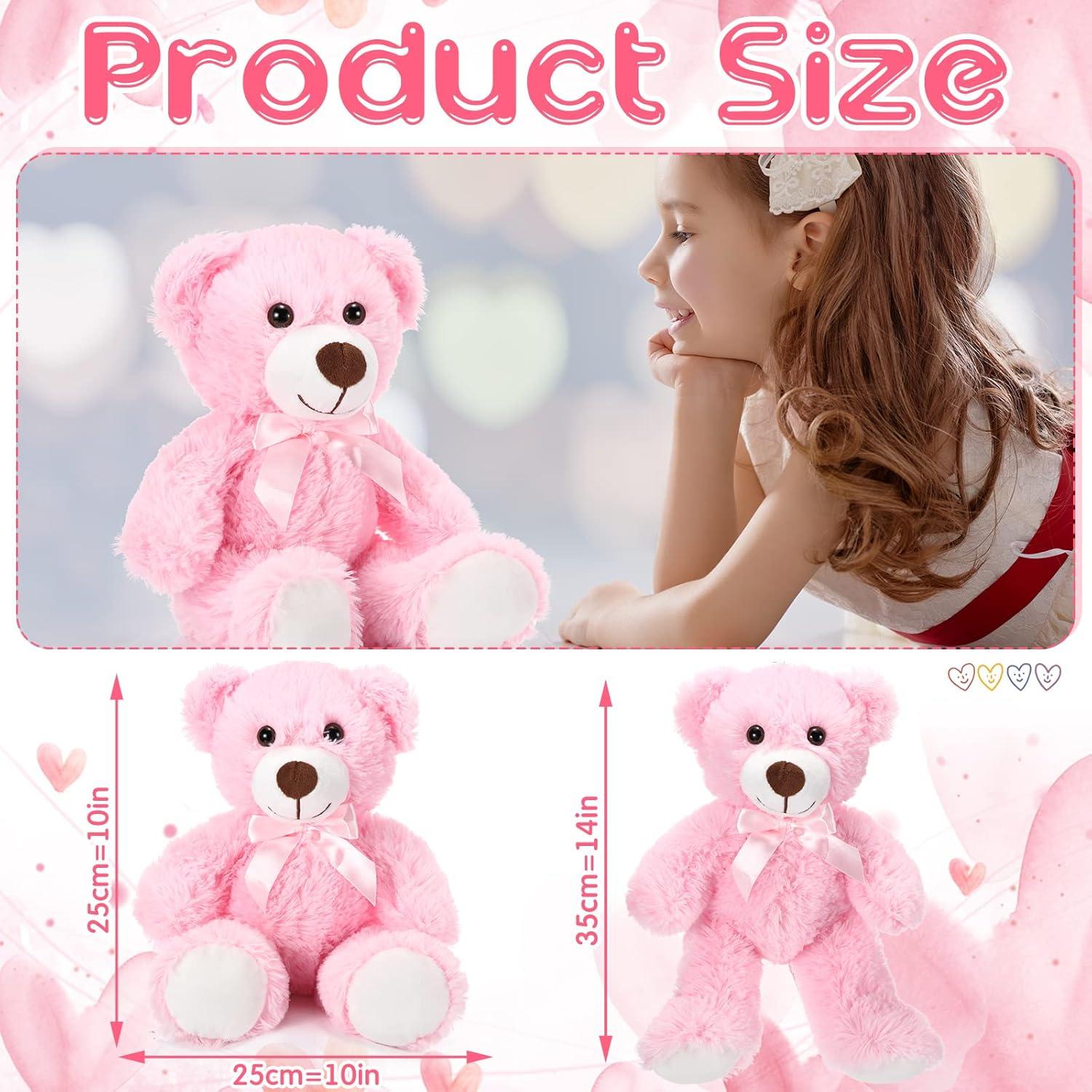 Ositos de Peluche Aoriher 6 Piezas Rosa 35 cm Suaves
