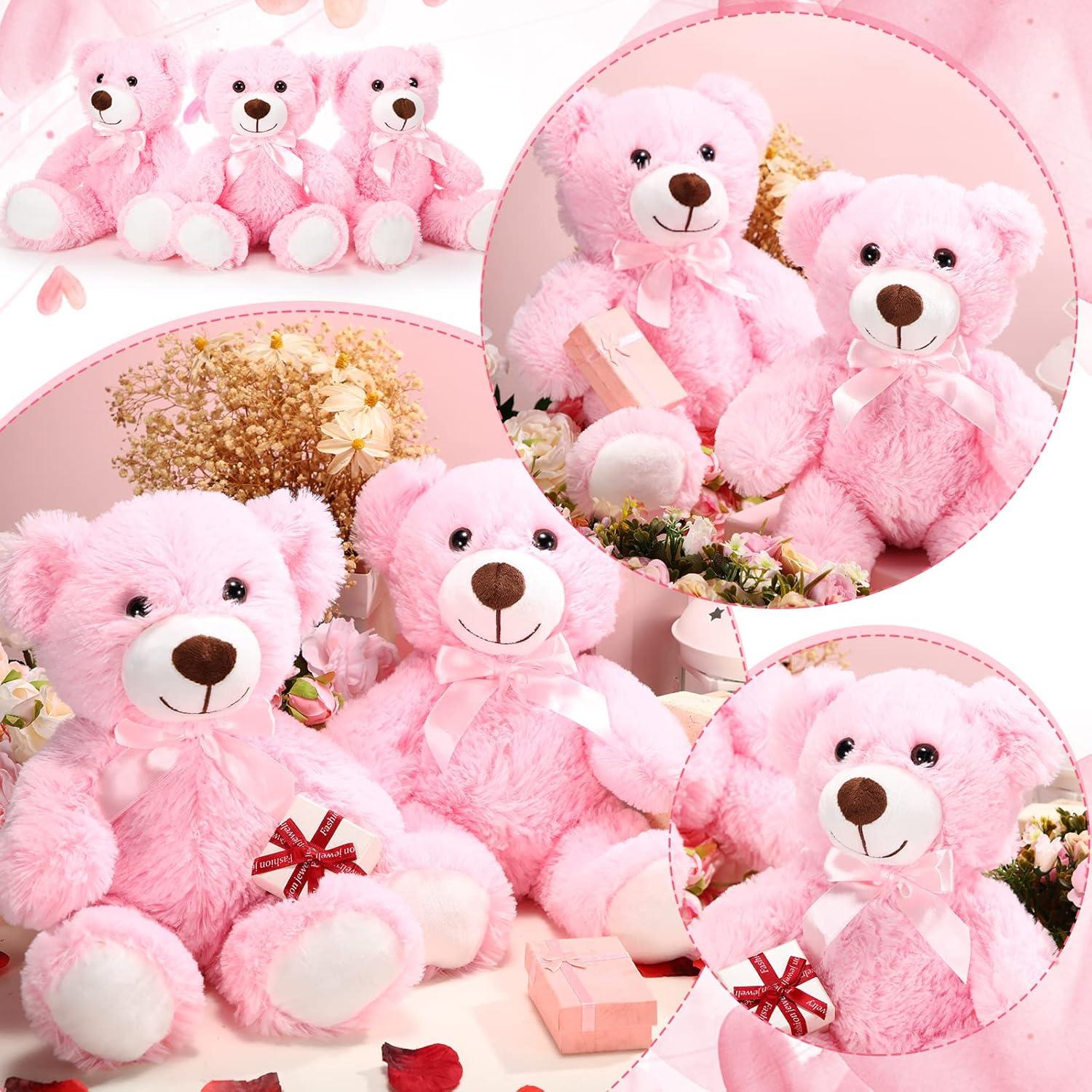 Ositos de Peluche Aoriher 6 Piezas Rosa 35 cm Suaves