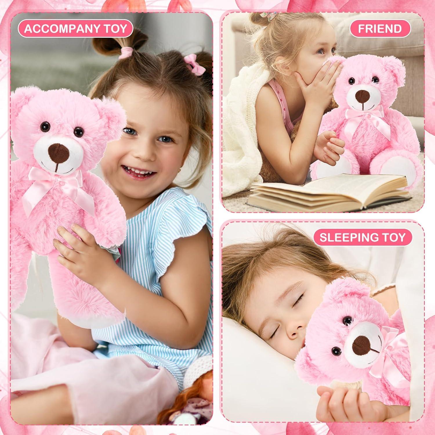 Ositos de Peluche Aoriher 6 Piezas Rosa 35 cm Suaves