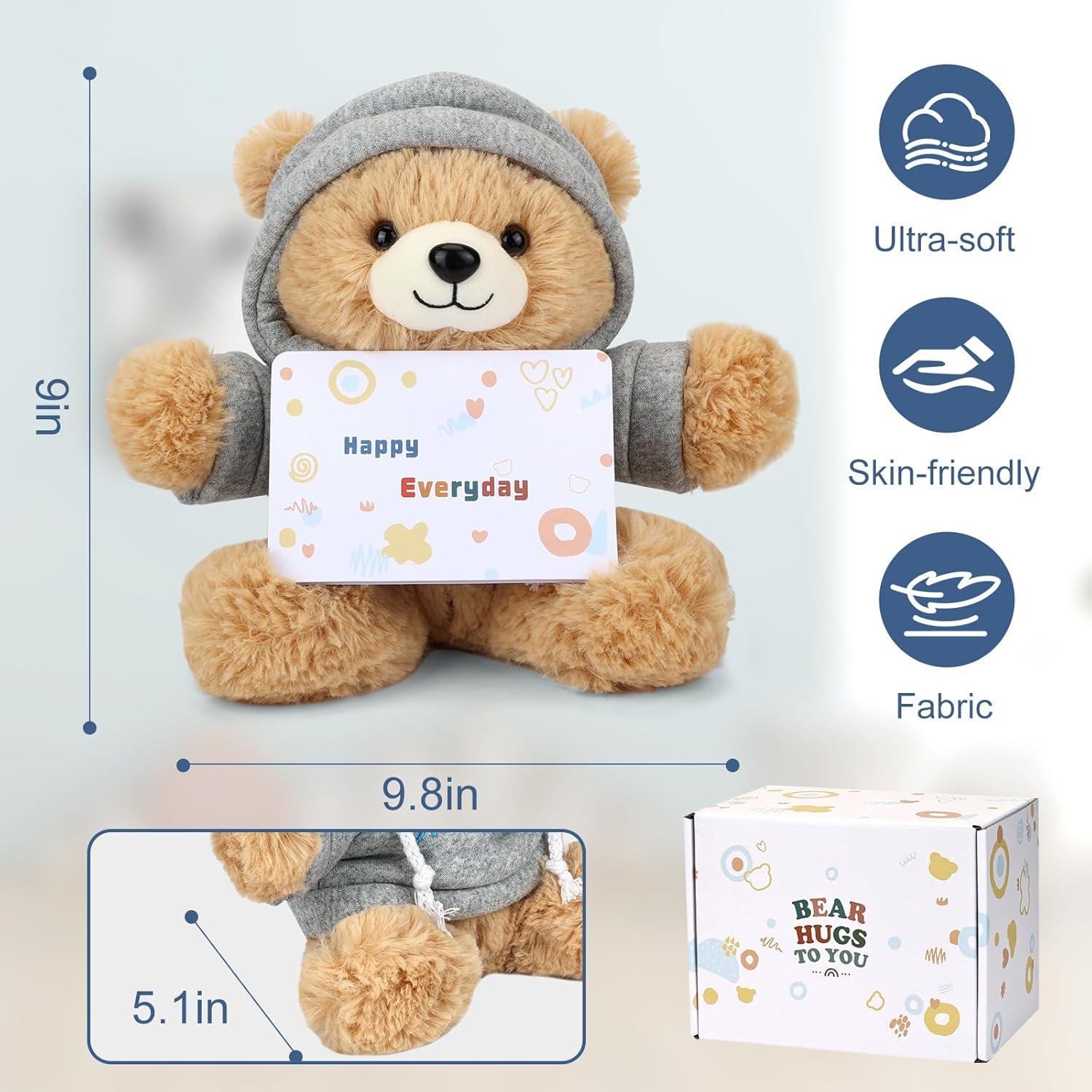 Osito de Peluche Big Hugs con Sudadera y Caja de Regalo