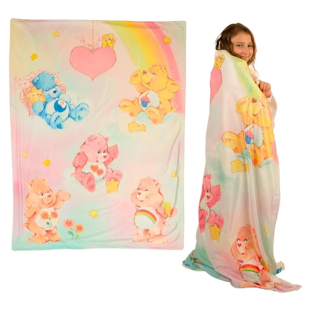Manta de Peluche Care Bears Franco 116.8x152.4 cm Suave