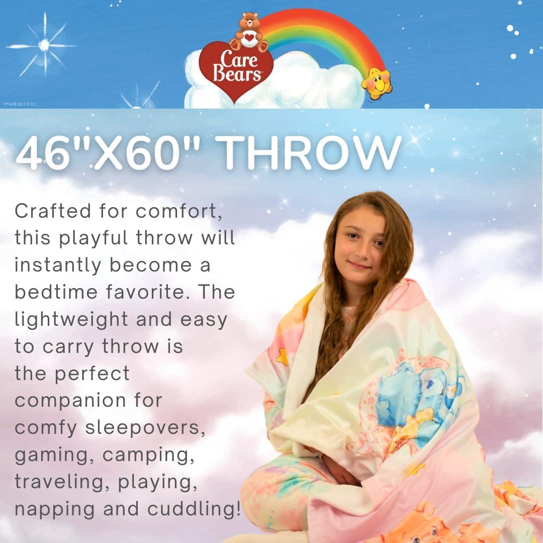 Manta de Peluche Care Bears Franco 116.8x152.4 cm Suave