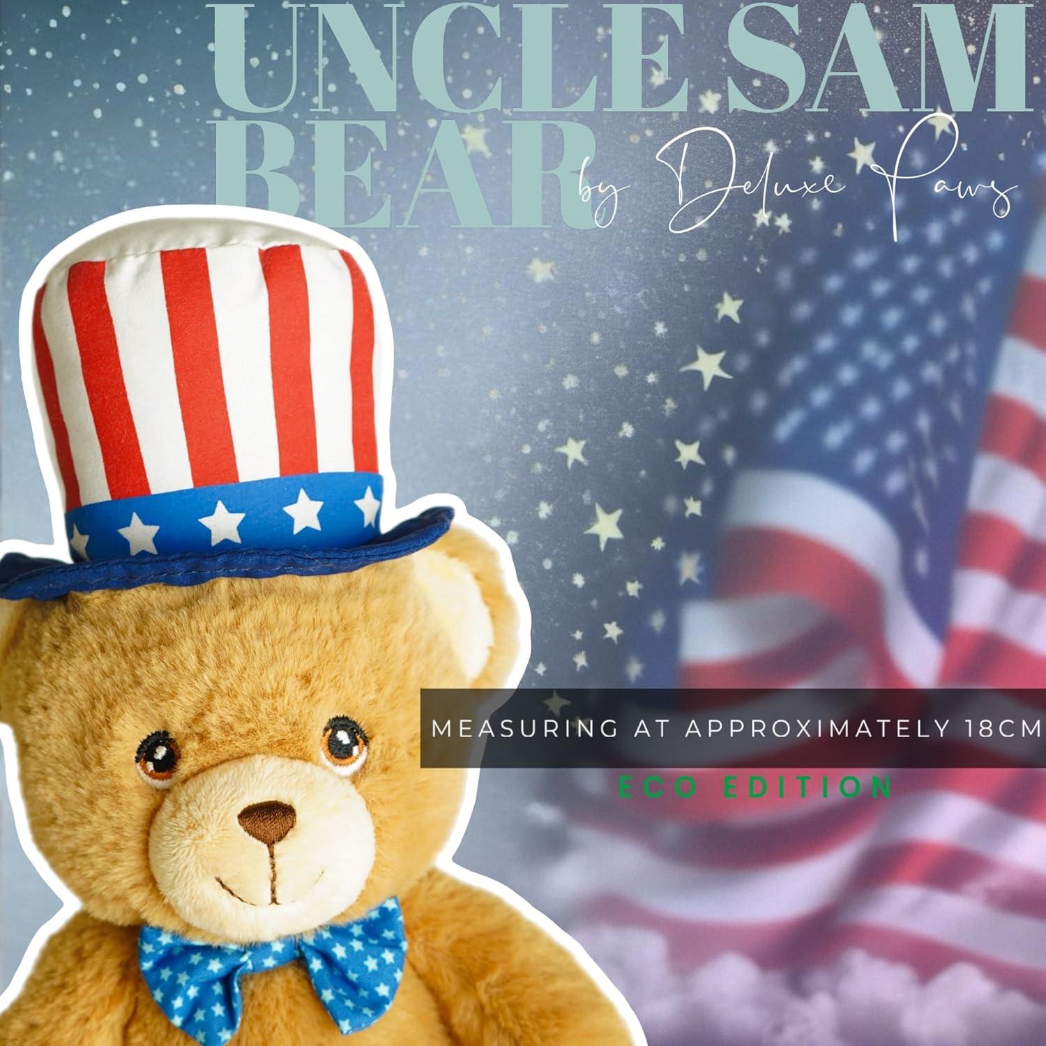 Peluche Eco Plush Tío Sam Deluxe Paws 18 cm 100% Reciclado