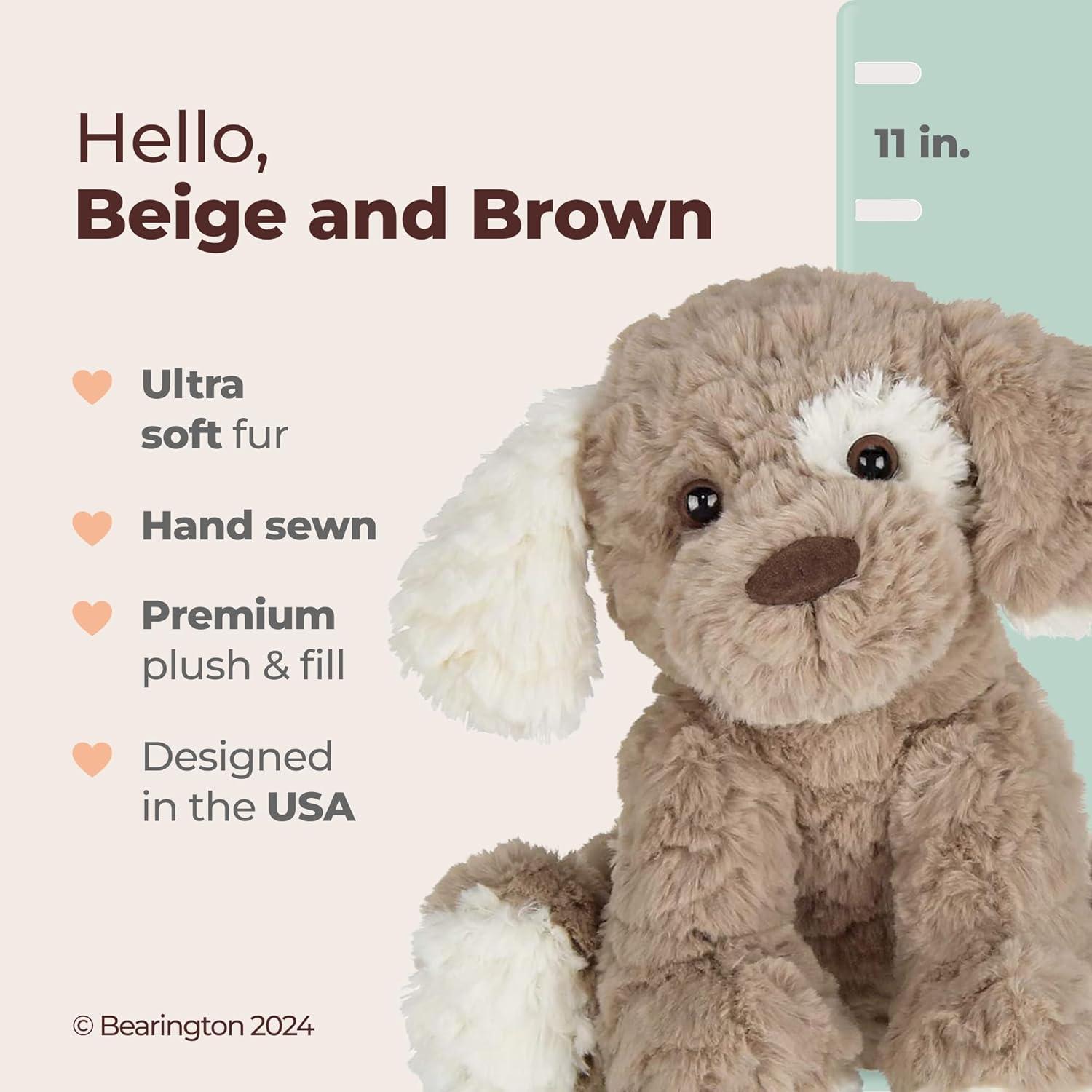 Perro de Peluche Bearington Pal Beige y Marrón 28 cm