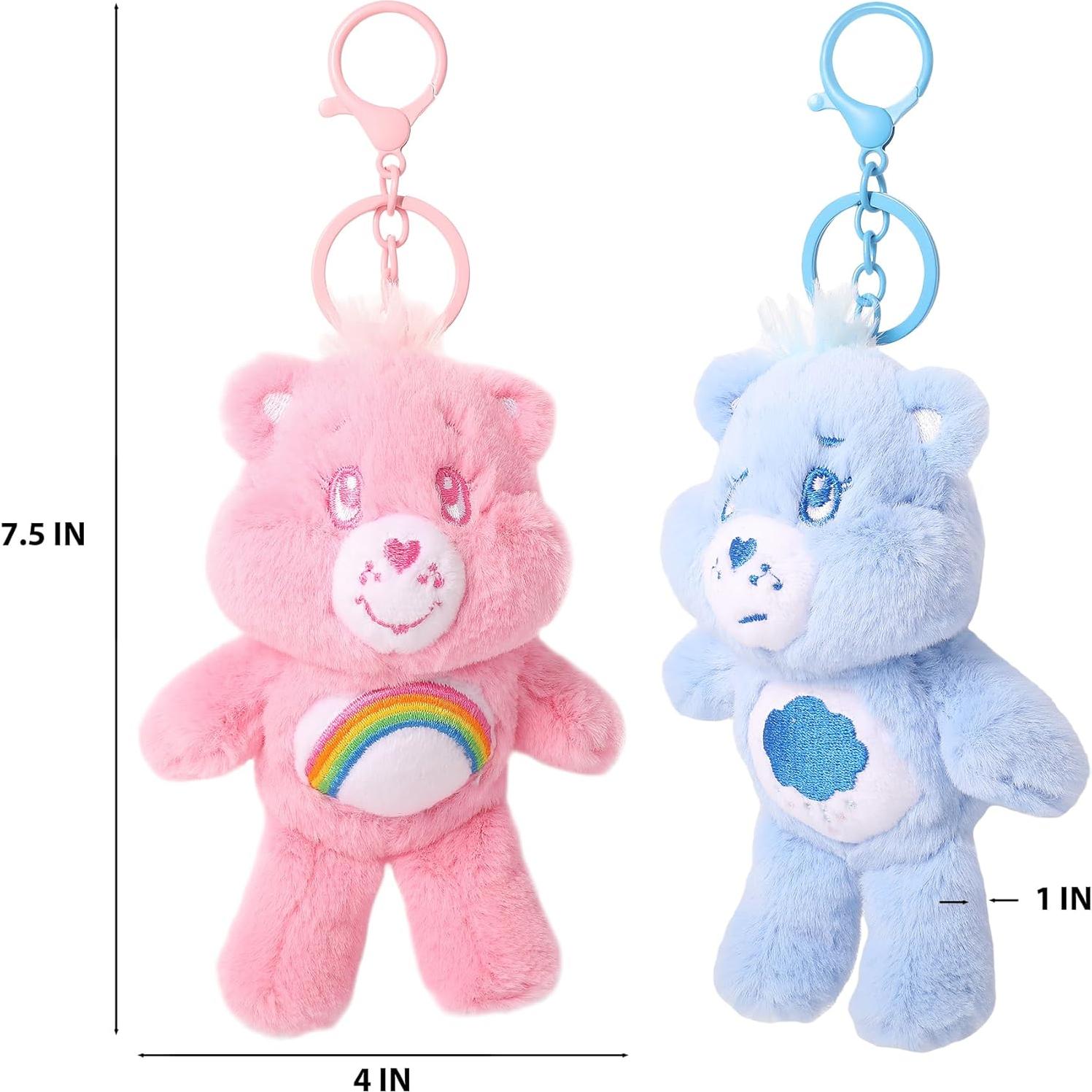 Conjunto de llaveros de peluche Care Bears Sally Rose - 2 piezas
