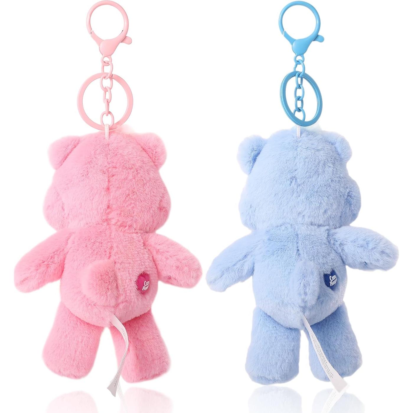 Conjunto de llaveros de peluche Care Bears Sally Rose - 2 piezas