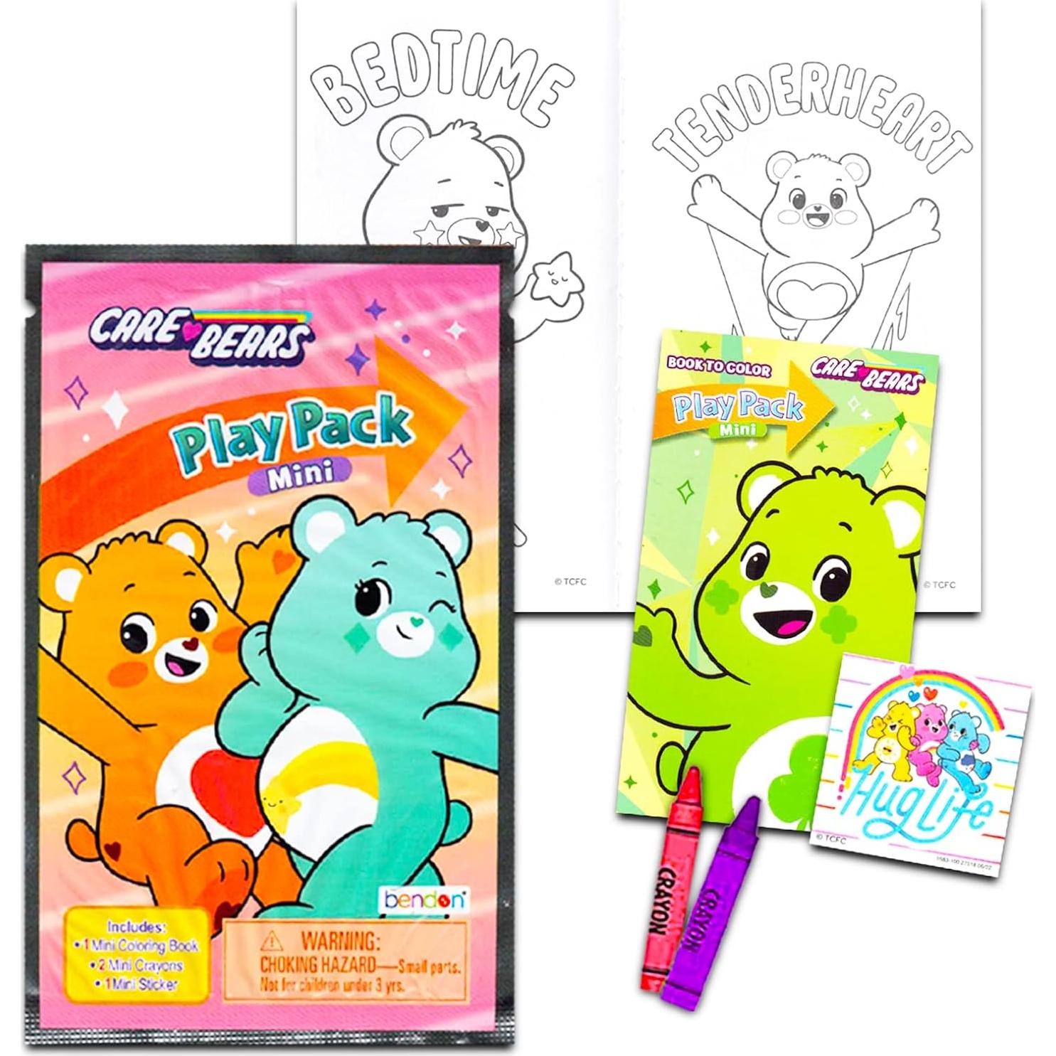 Conjunto de Fiesta Mini Osos de Cuidado - 24 Paquetes con Libros y Stickers